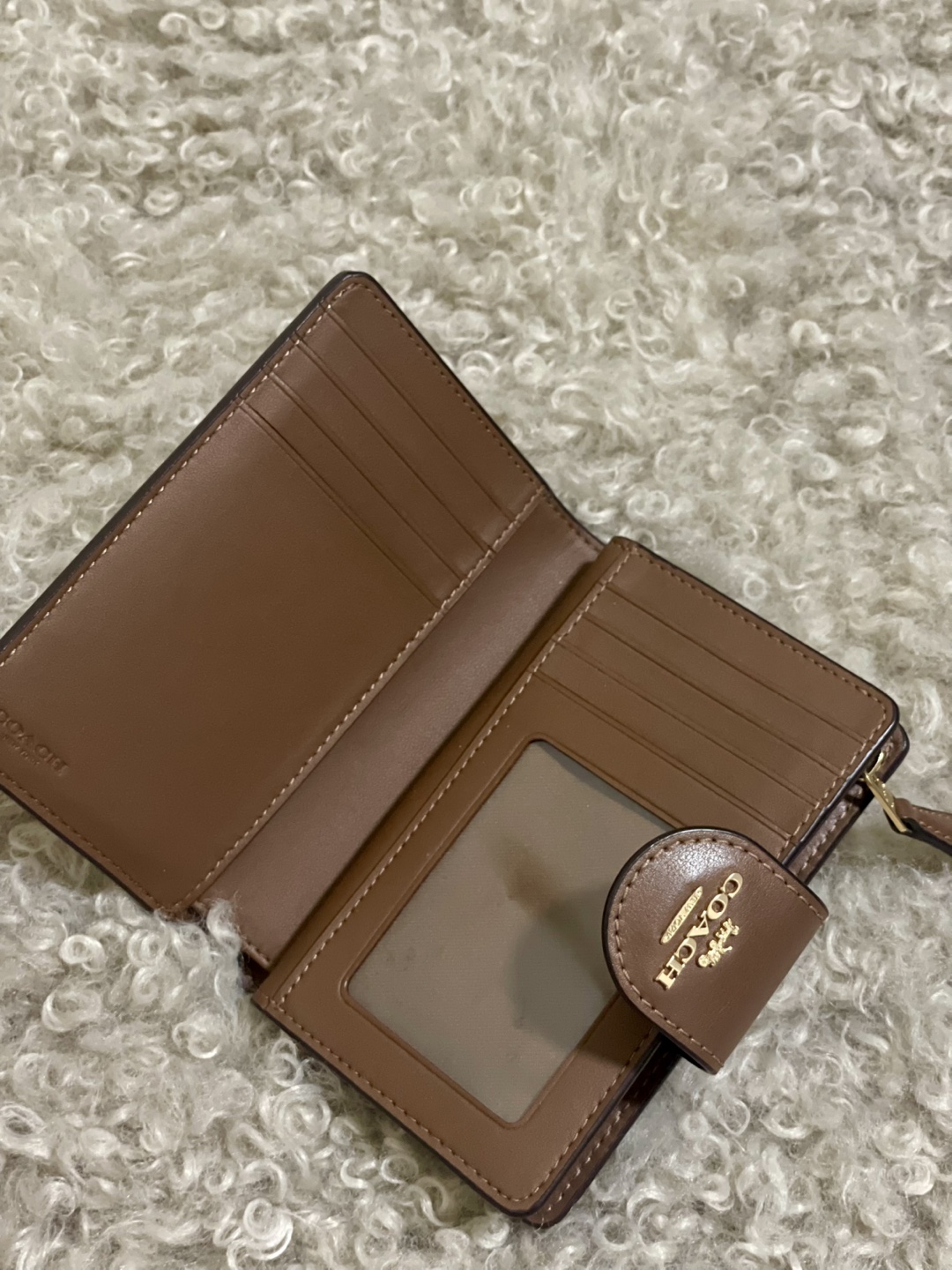 NEW ! Coach Brown Signature Small Wallet - photo 2