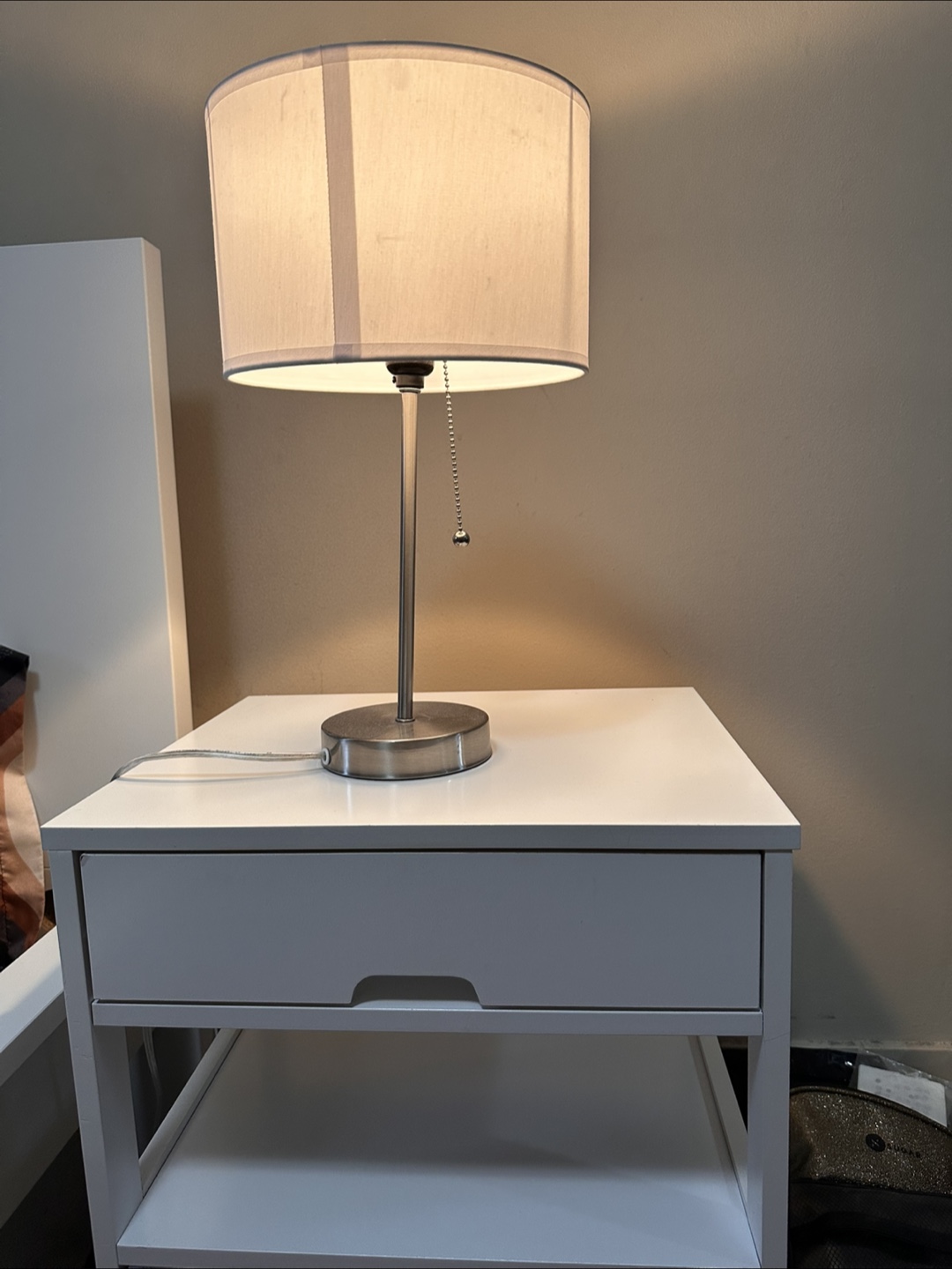 White Two-Drawer Nightstand - photo 2