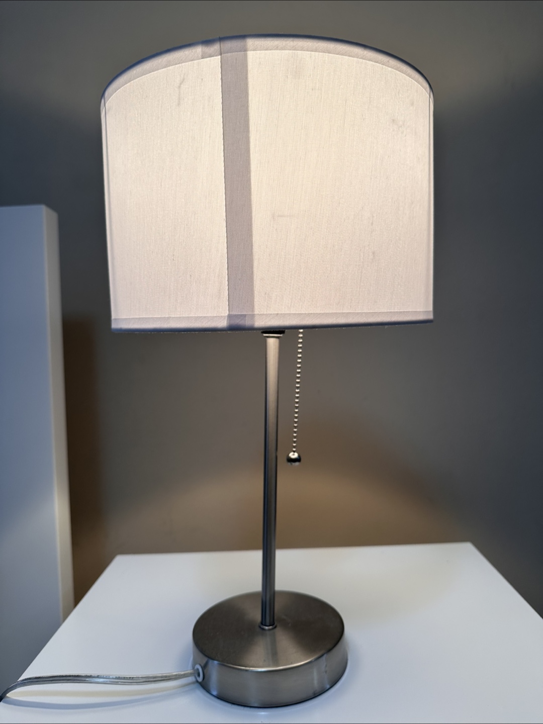 White Two-Drawer Nightstand - photo 3