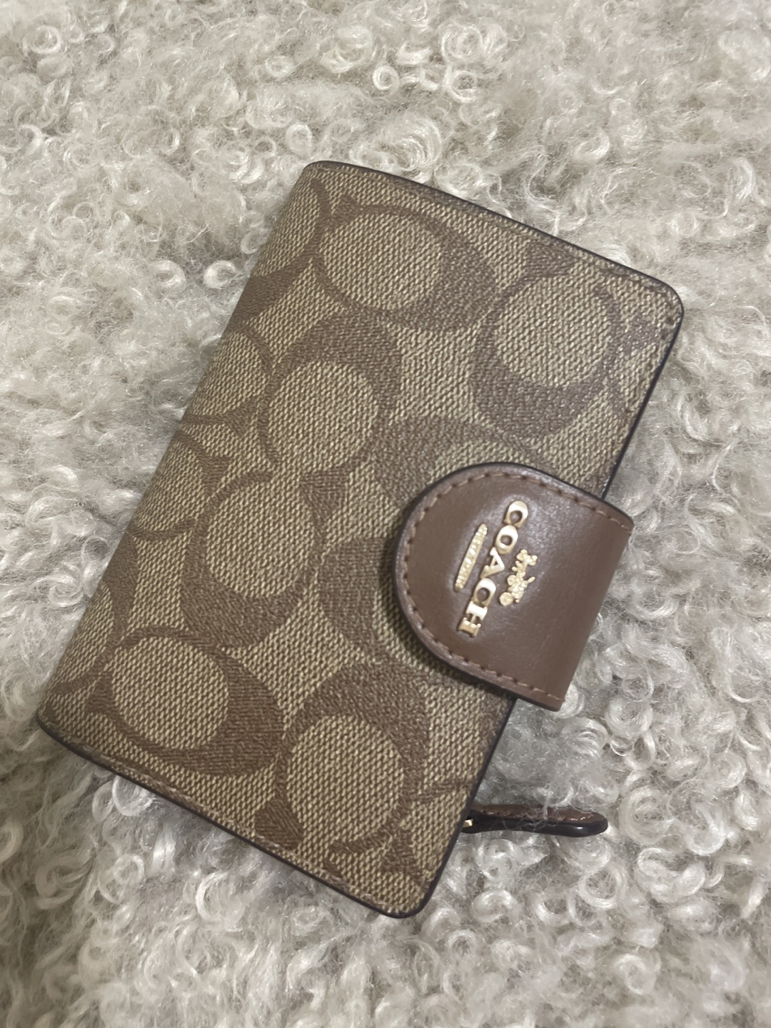 NEW ! Coach Brown Signature Small Wallet - photo 4