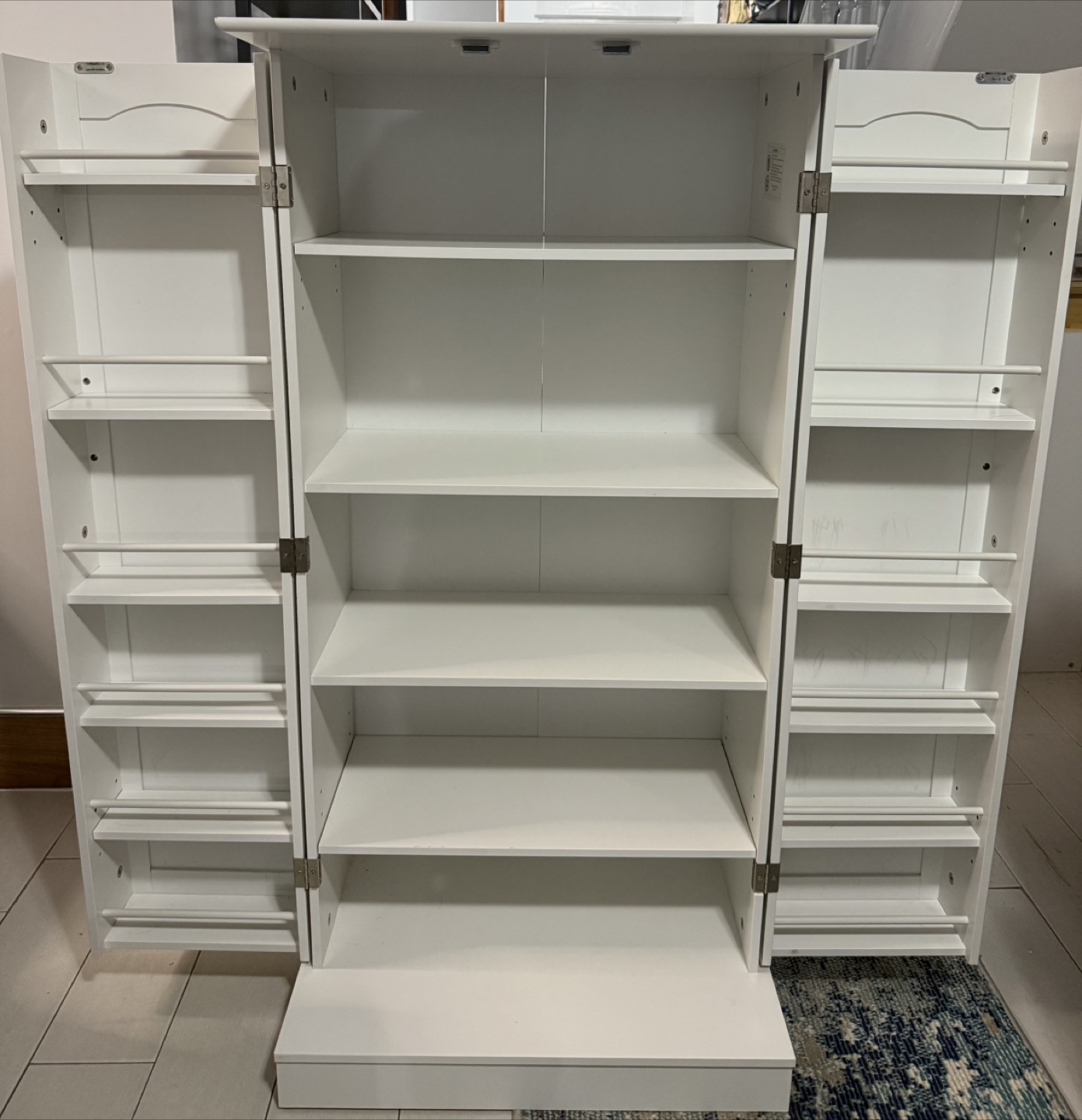 White Pantry Cabinet with Shelves - photo 2