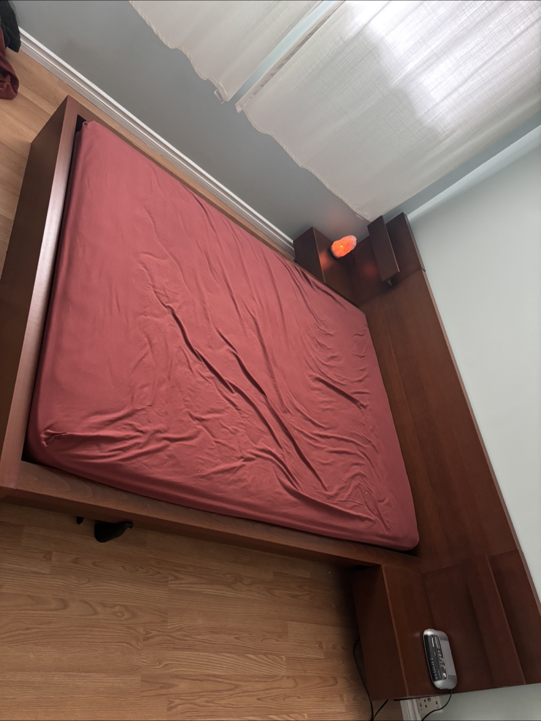 Queen Size Bed Frame with Built-in Nightstands