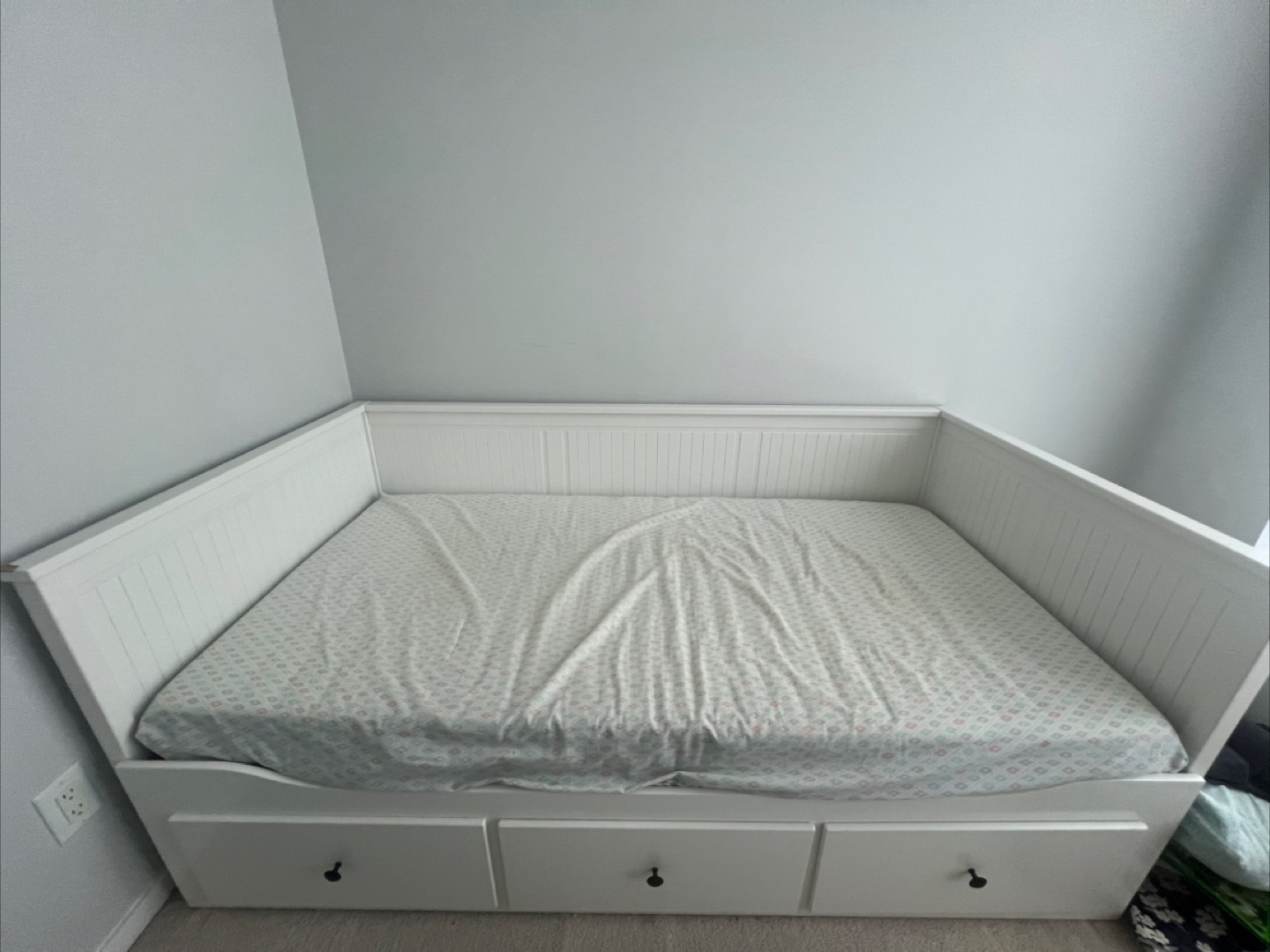 IKEA Hemnes Day Bed with 3 Drawers along with 2 mattresses