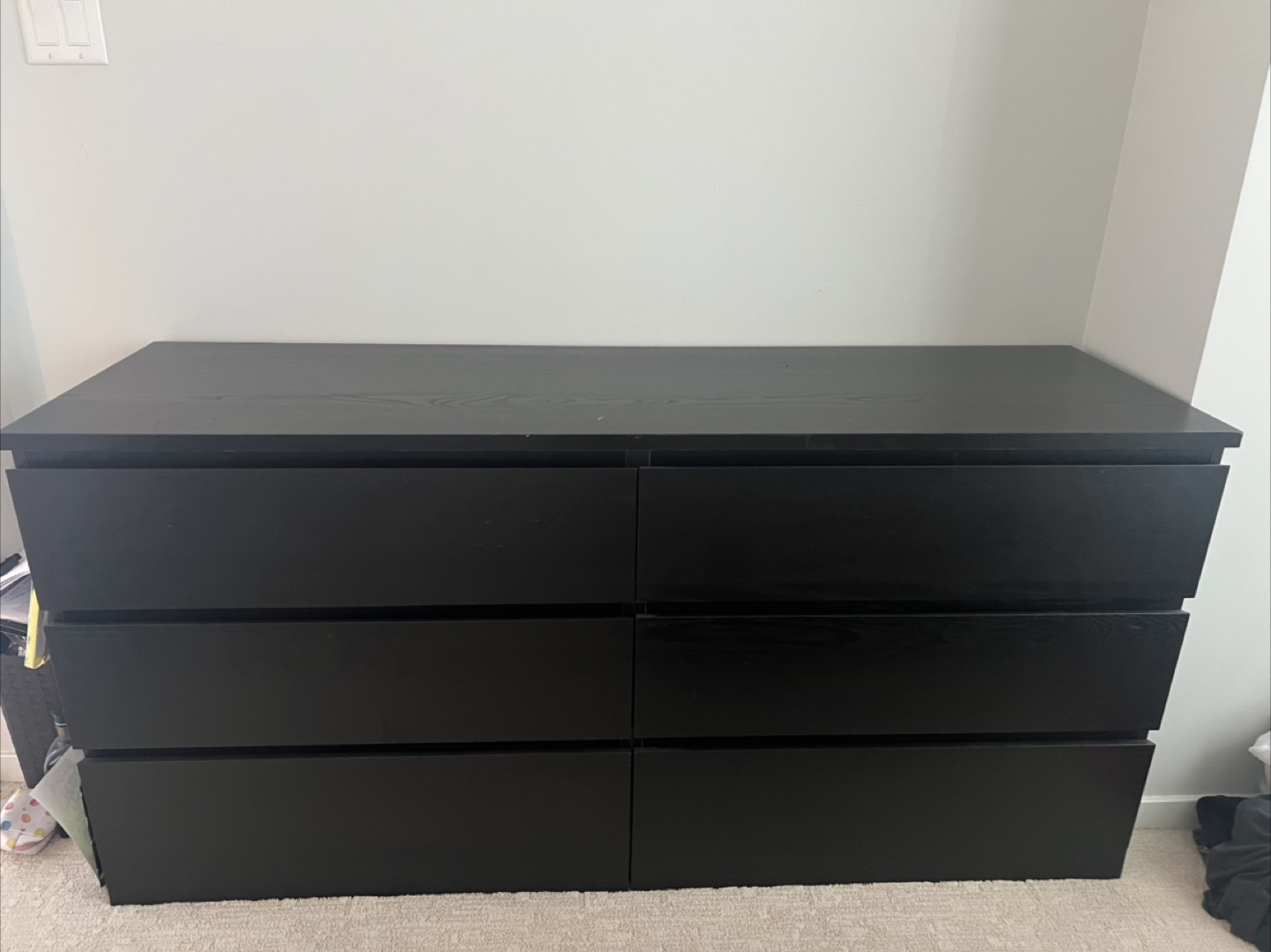 IKEA MALM 6-drawer dresser - Black-brown