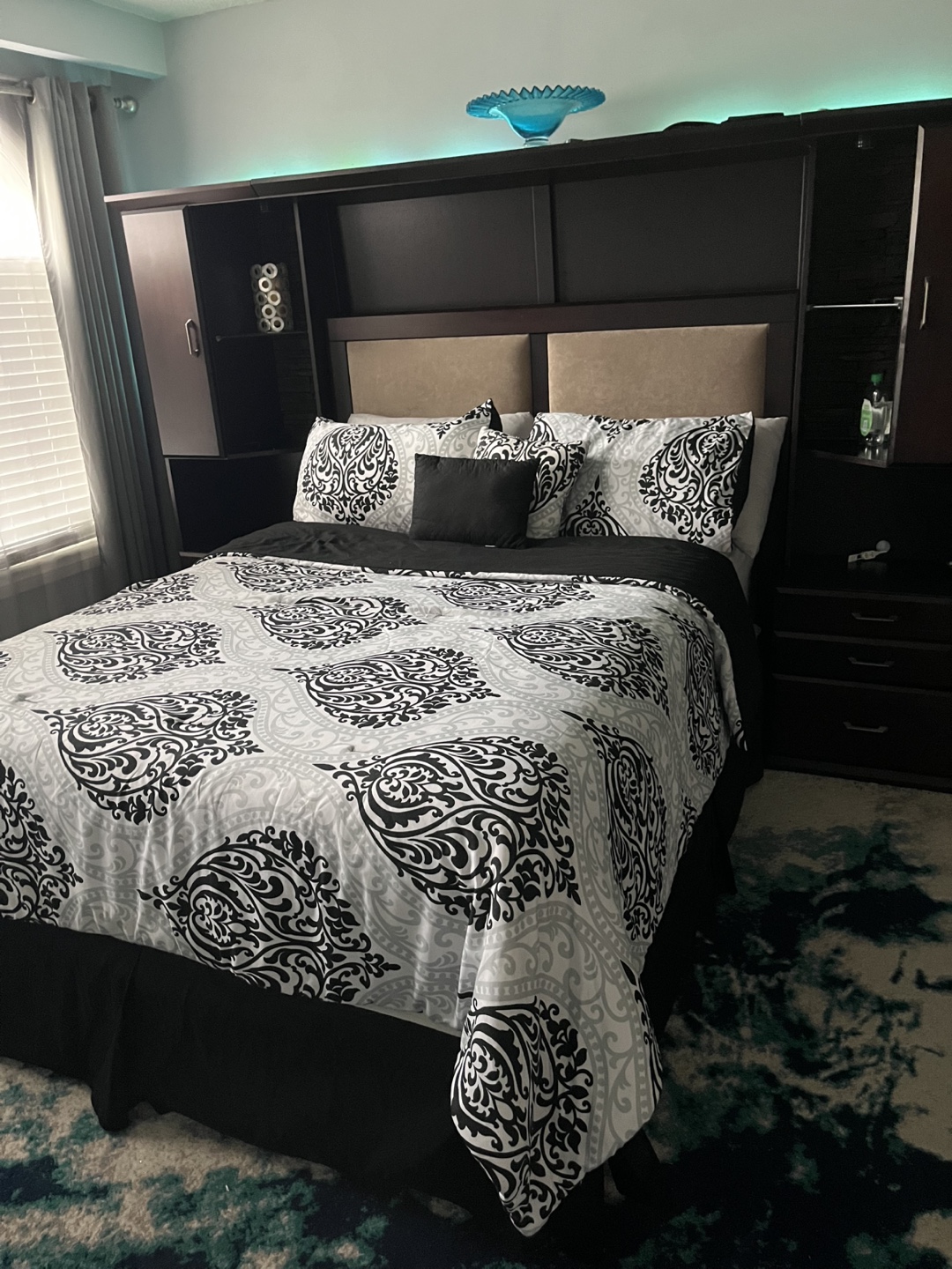 Queen Bed Frame with Integrated Storage and Headboard - photo 2