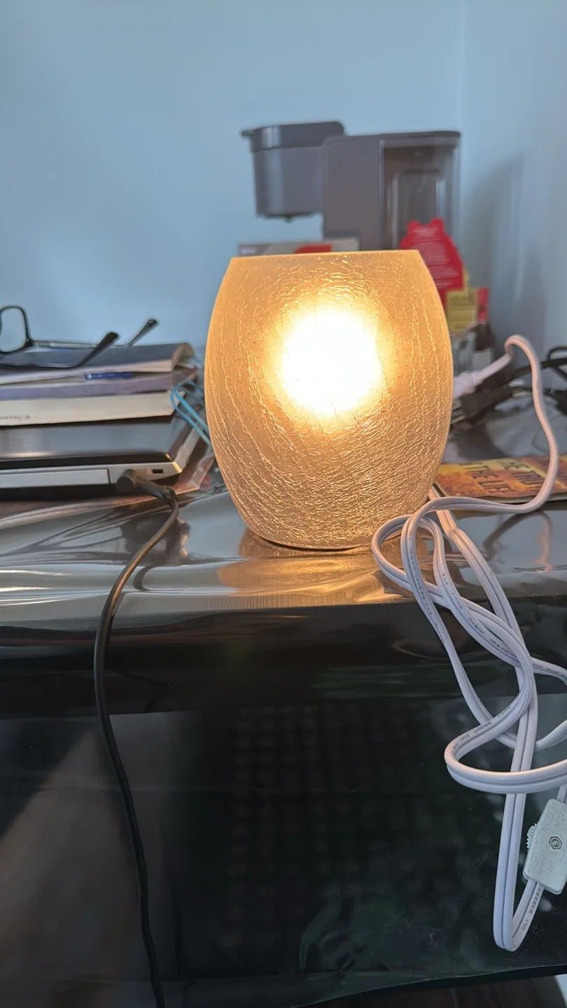 Unique Craquelure Glass Table Lamp thumbnail
