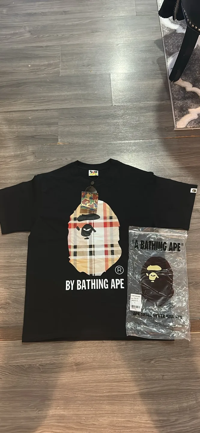 A Bathing Ape Bape Black T-Shirt Size M thumbnail
