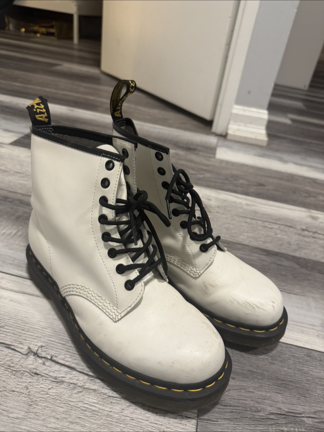 Dr. Martens 1460 White Leather Boots - photo 2
