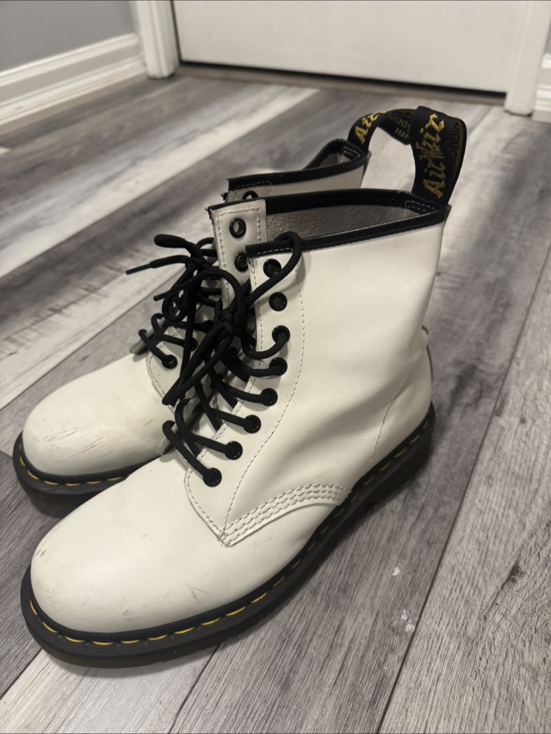Dr. Martens 1460 White Leather Boots