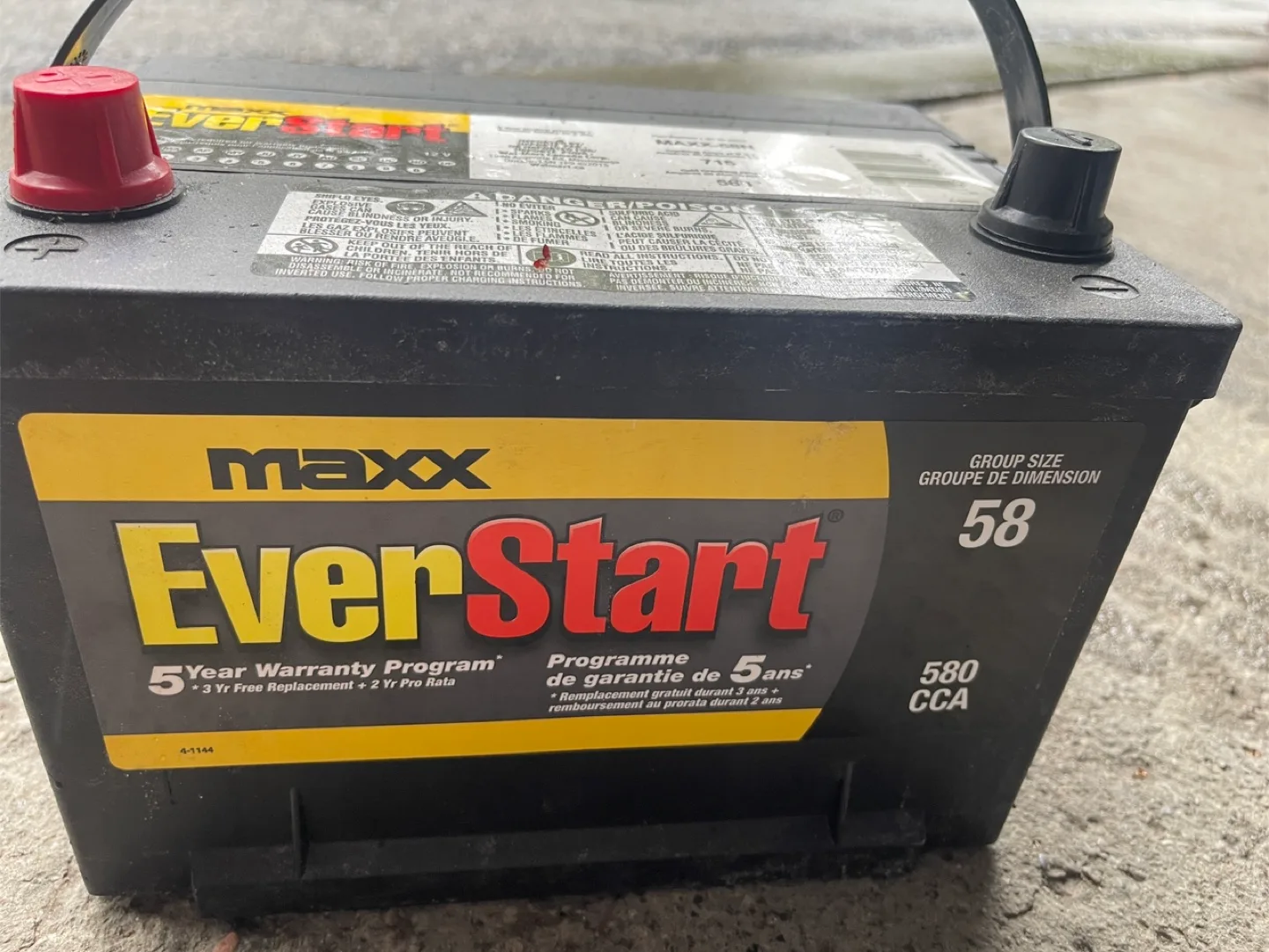 EverStart Maxx 58N 12V Car Battery - Group Size 58 thumbnail