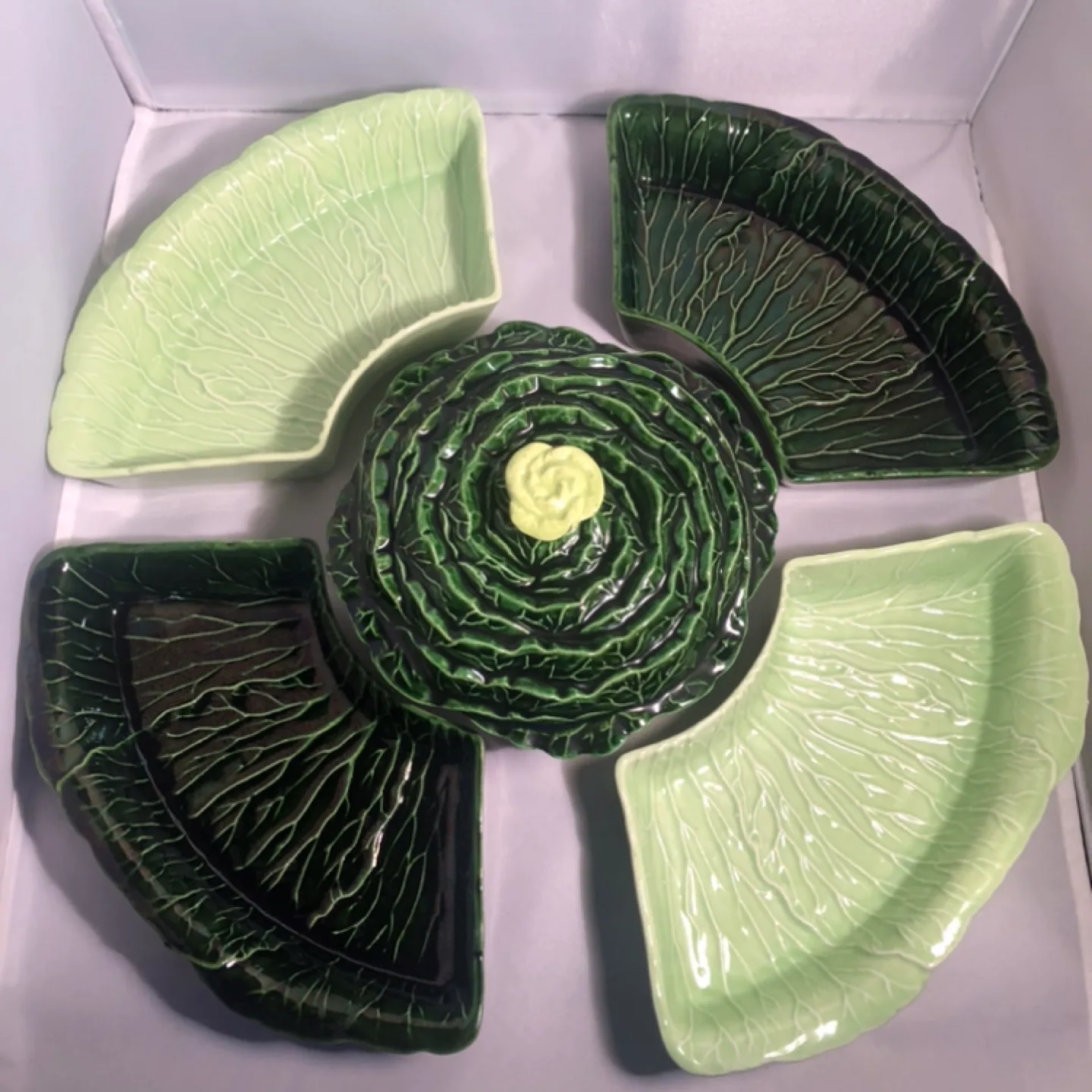 Vintage Cabbage Serving Bowl and Divided Platter image indicator(2)