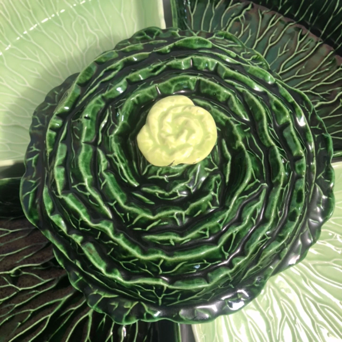 Vintage Cabbage Serving Bowl and Divided Platter image indicator(6)