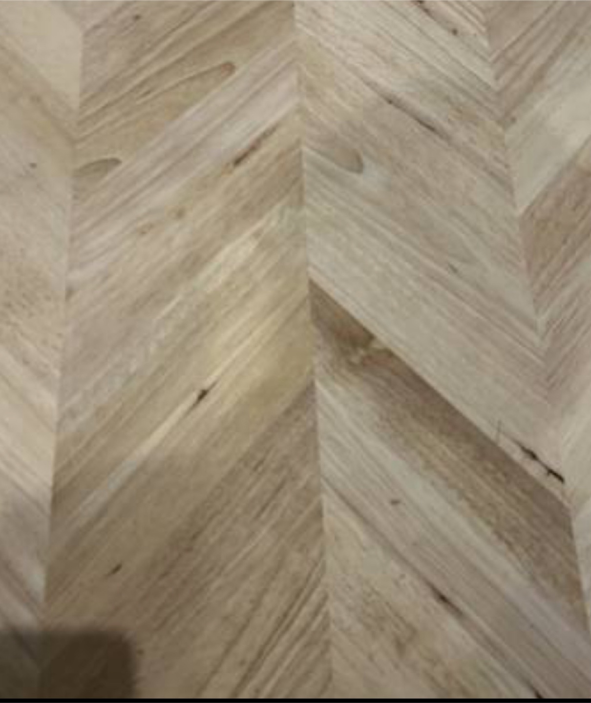 Low Wood Coffee Table with Herringbone Top - photo 3