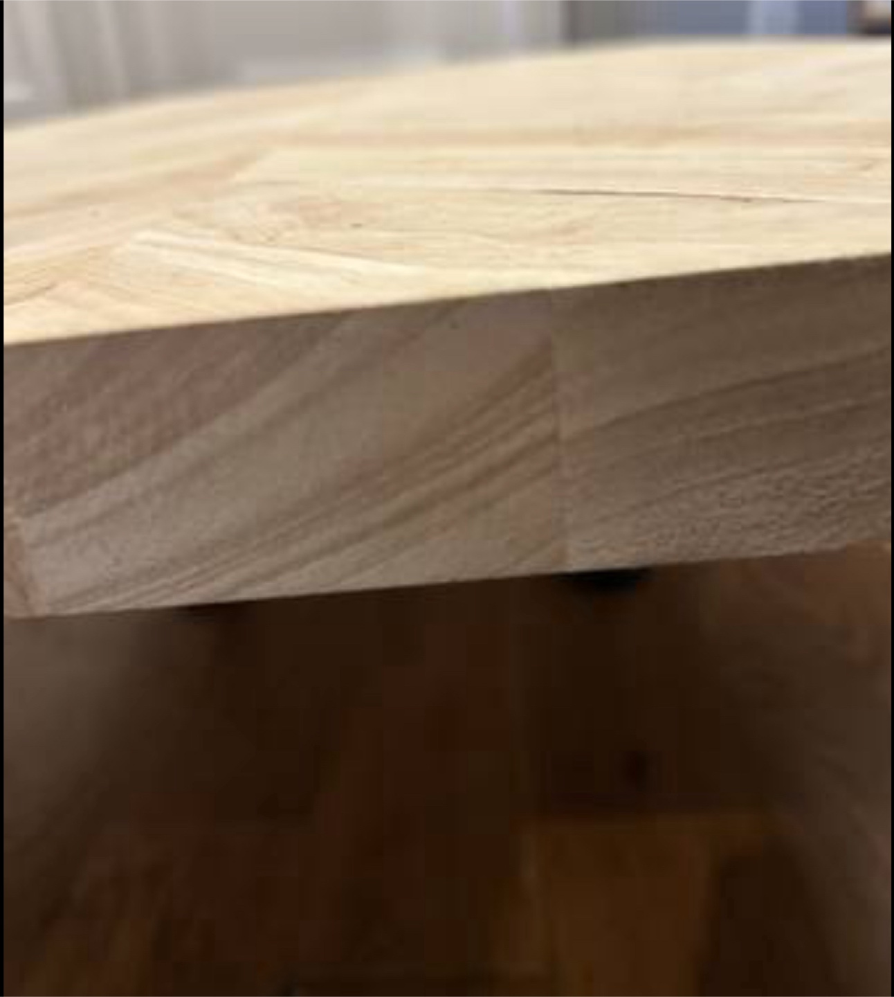 Low Wood Coffee Table with Herringbone Top - photo 4