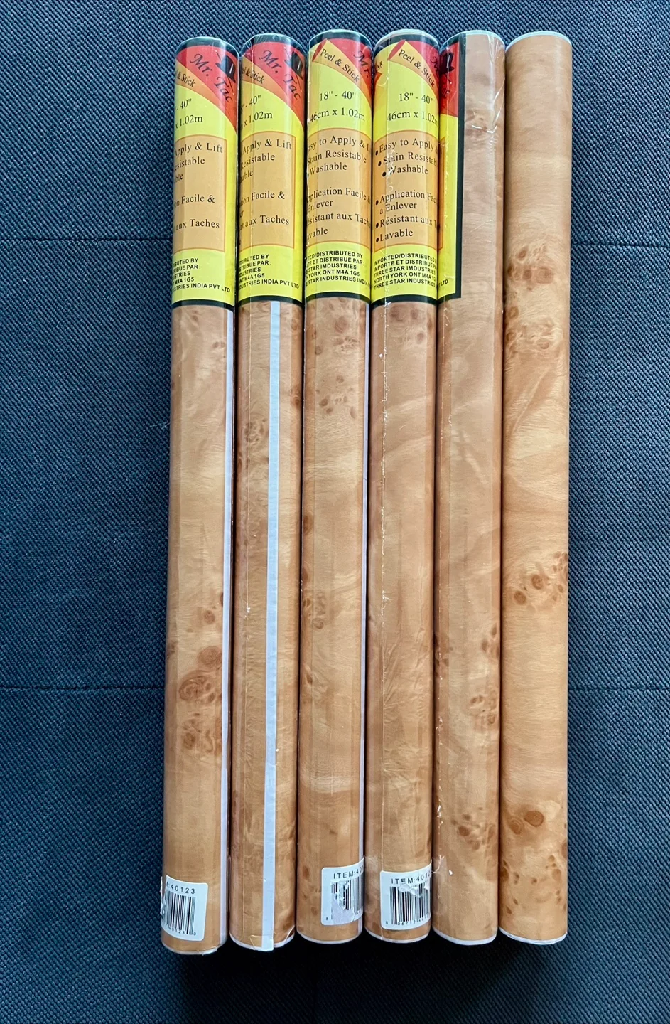 Peel and Stick Woodgrain Vinyl  Paper - 6 Rolls for $5 thumbnail