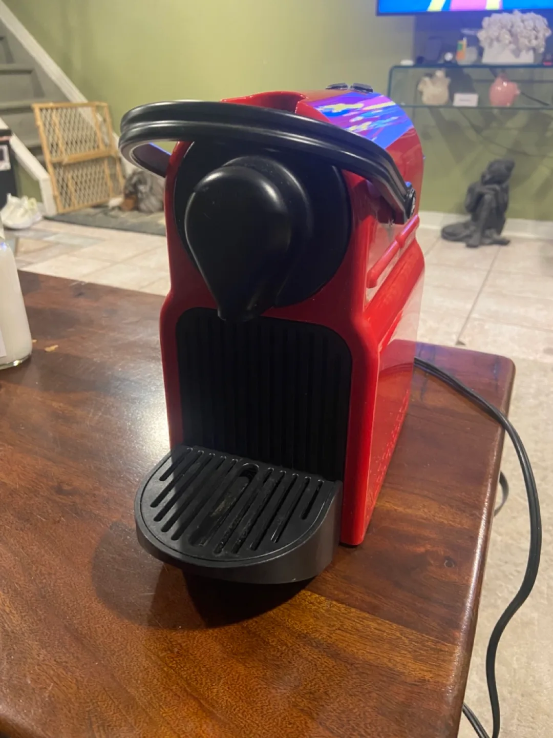 Red Nespresso Essenza Mini Espresso Machine thumbnail