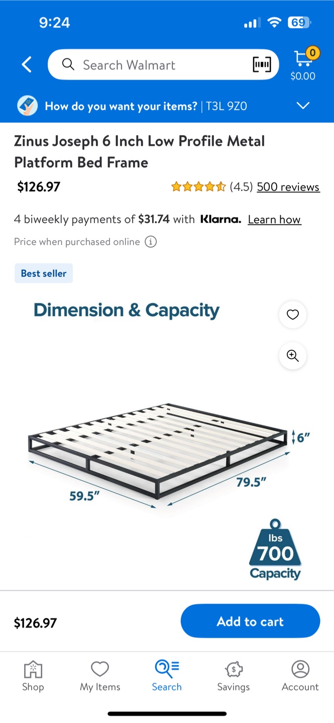 6 Inch | Low Profile Metal Platform Bed Frame