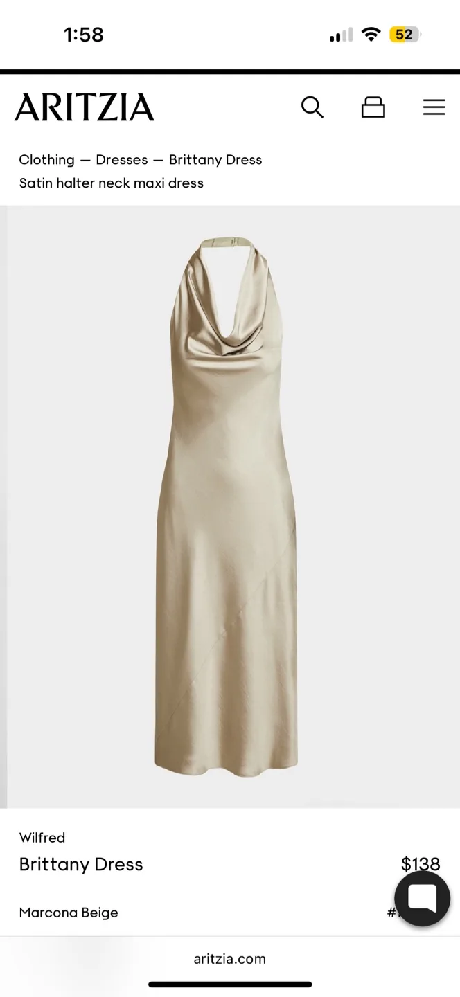 Aritzia Brittany Dress Size S NWT thumbnail