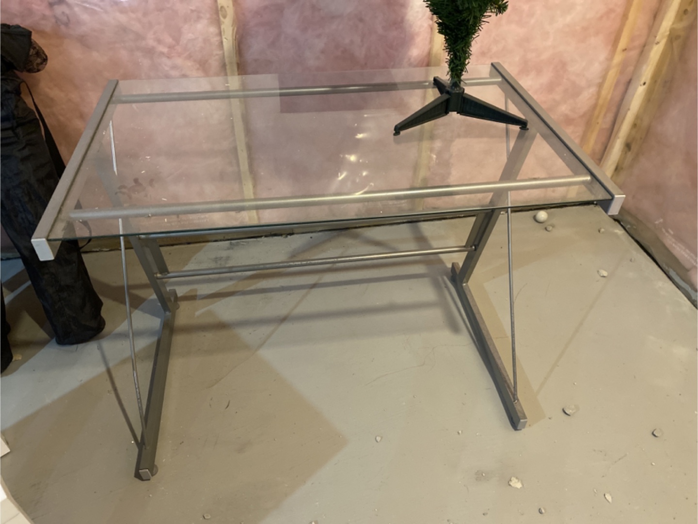 Glass Top Computer Desk