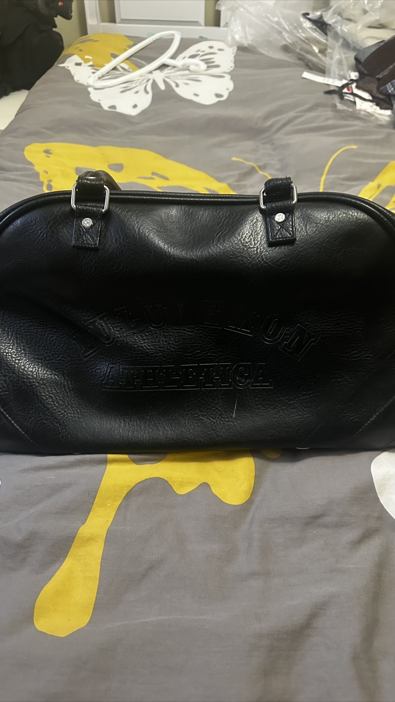Lululemon Black Leather gym bag