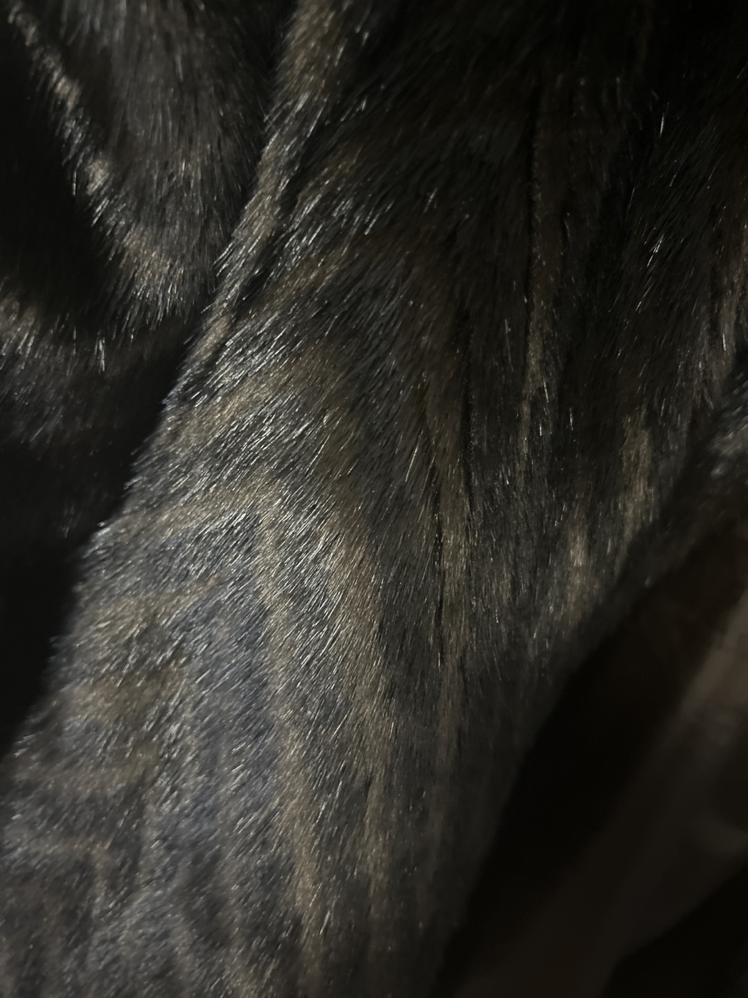 Ellen Tracy Black Faux Fur Coat - Size L/G - photo 2