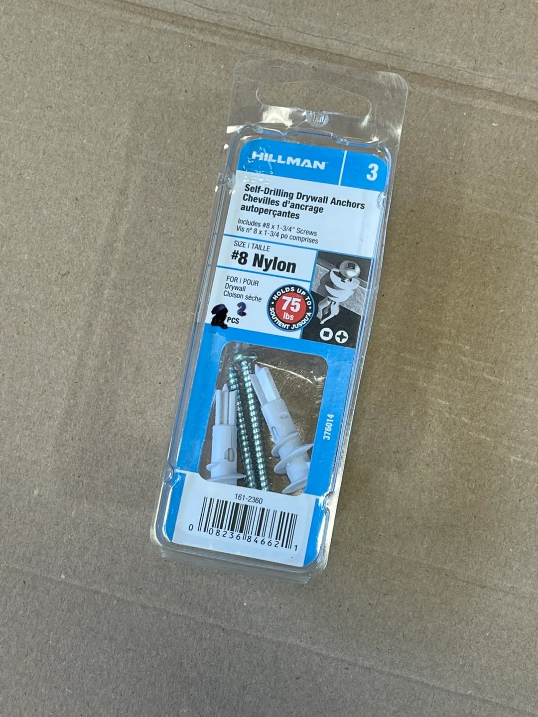 Hillman #8 Nylon Self-Drilling Drywall Anchors (3 Pack) thumbnail