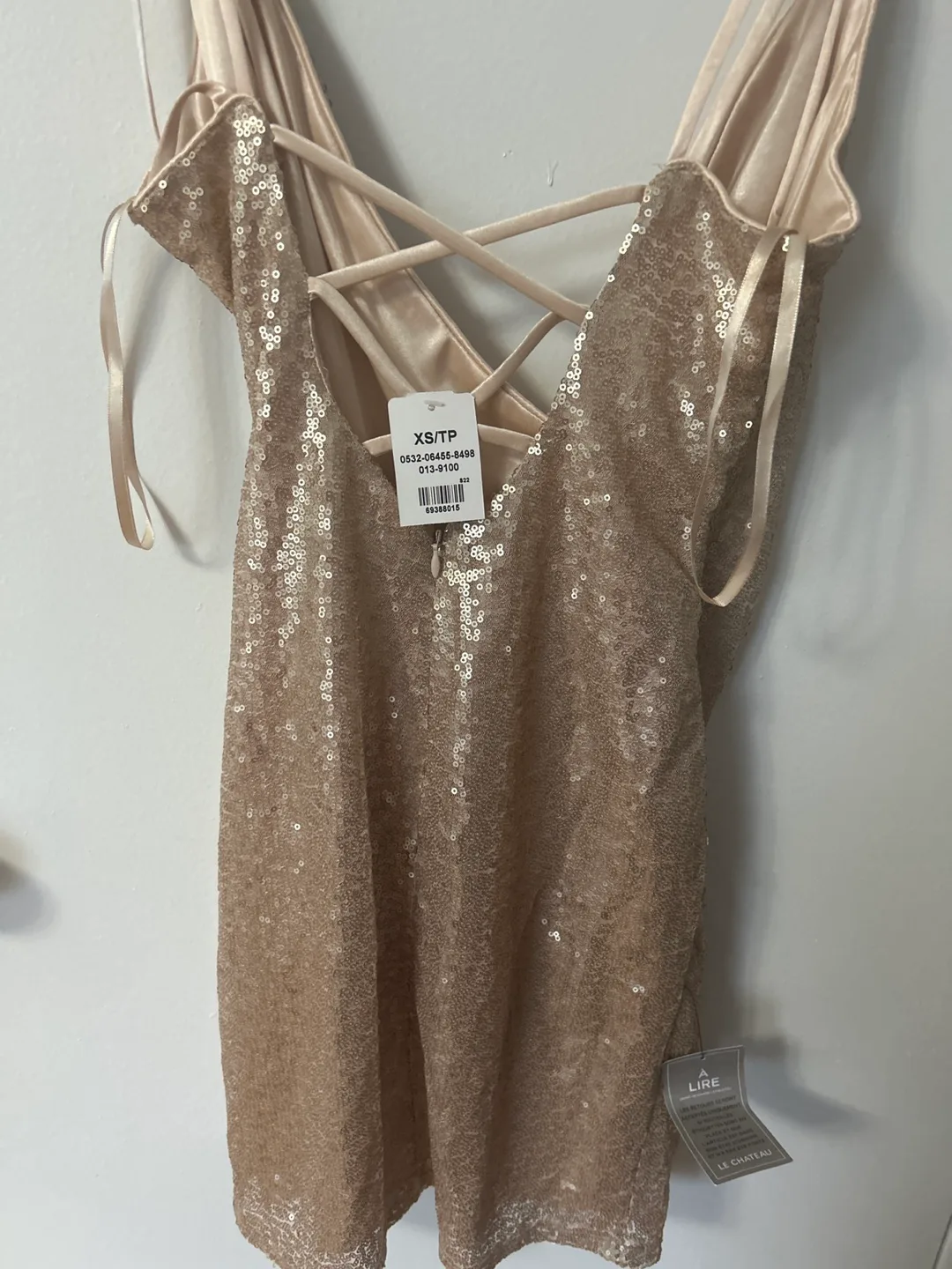 Le Château Gold Sequin Mini Dress - Size XS image indicator(2)