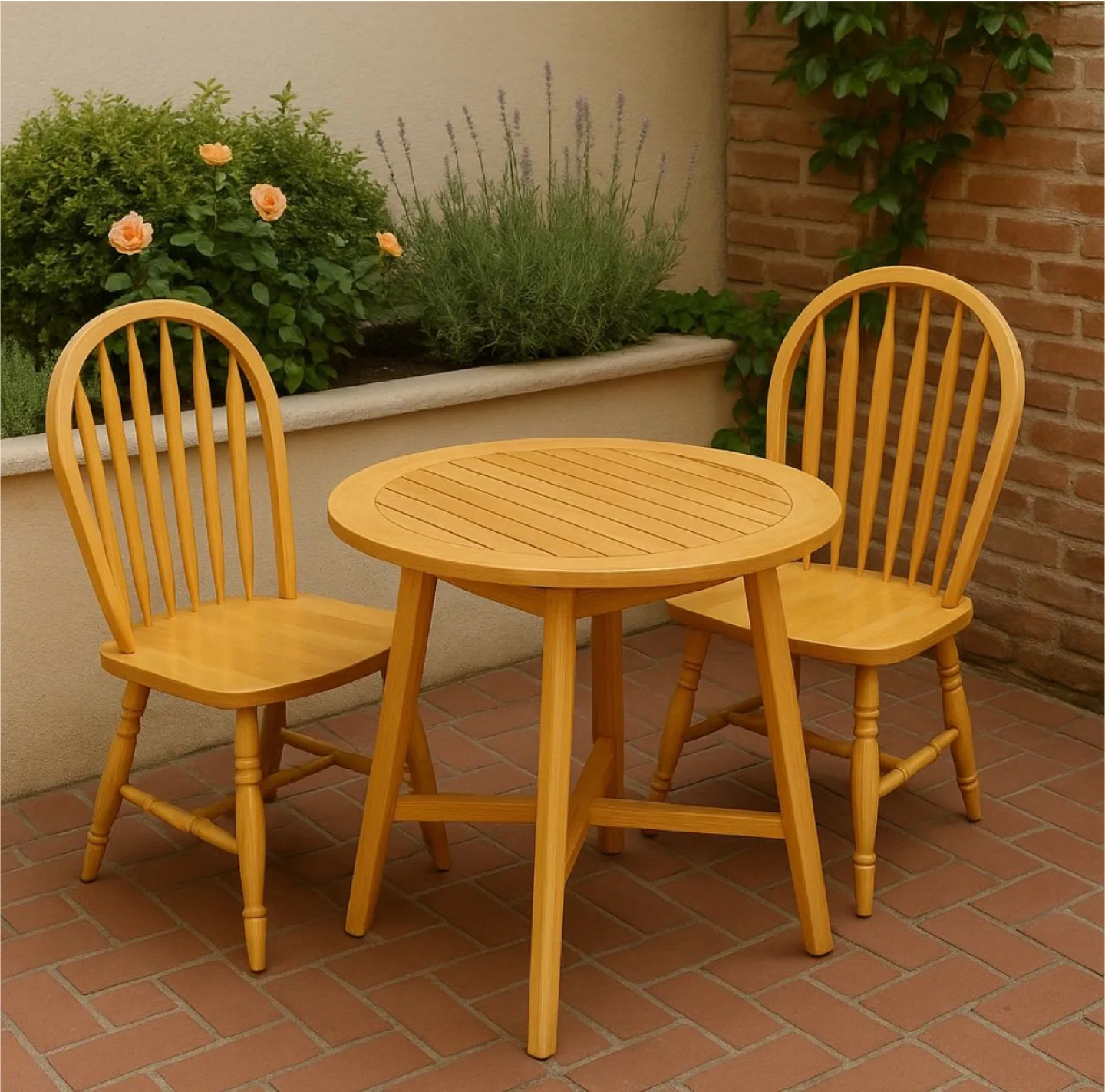 Pair of Windsor-style Wooden Chairs thumbnail