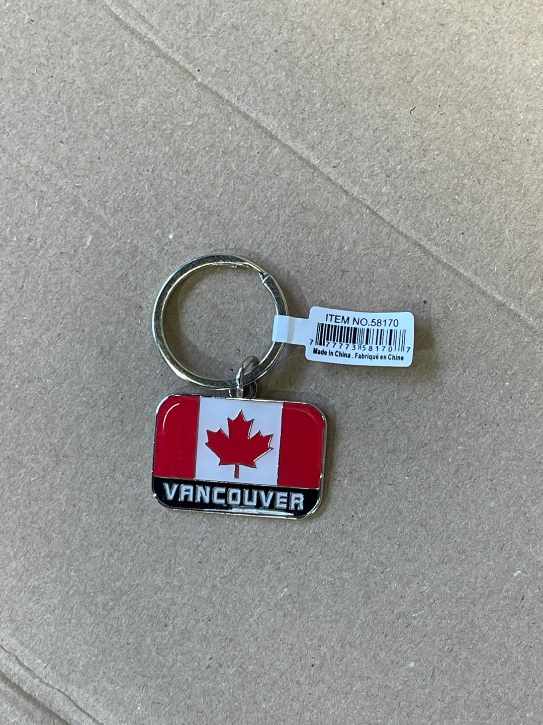 Vancouver Canada Flag Keychain Souvenir thumbnail
