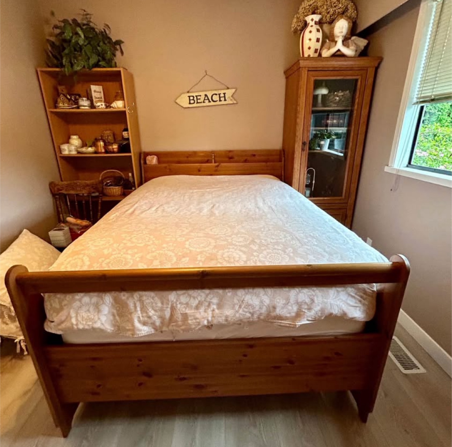 Double Bed Frame with Headboard Storage
