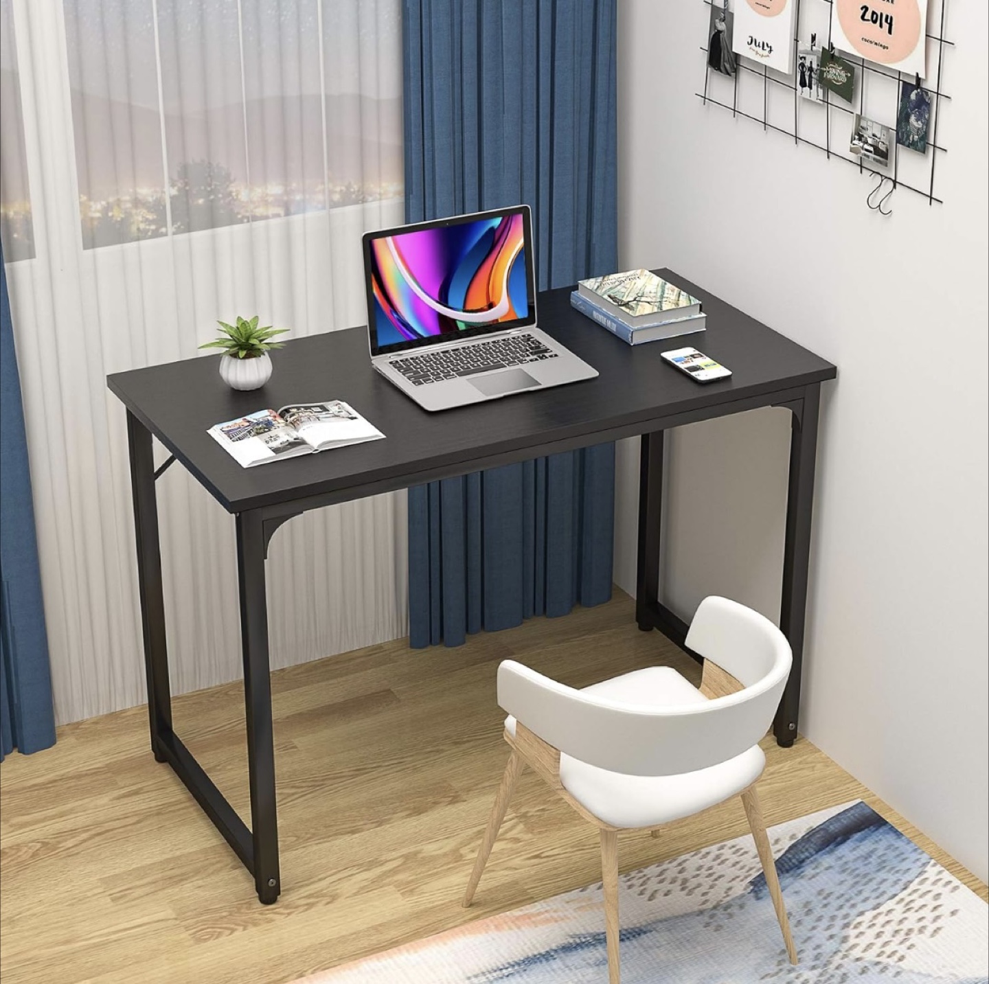 Modern Black Computer Desk - photo 3
