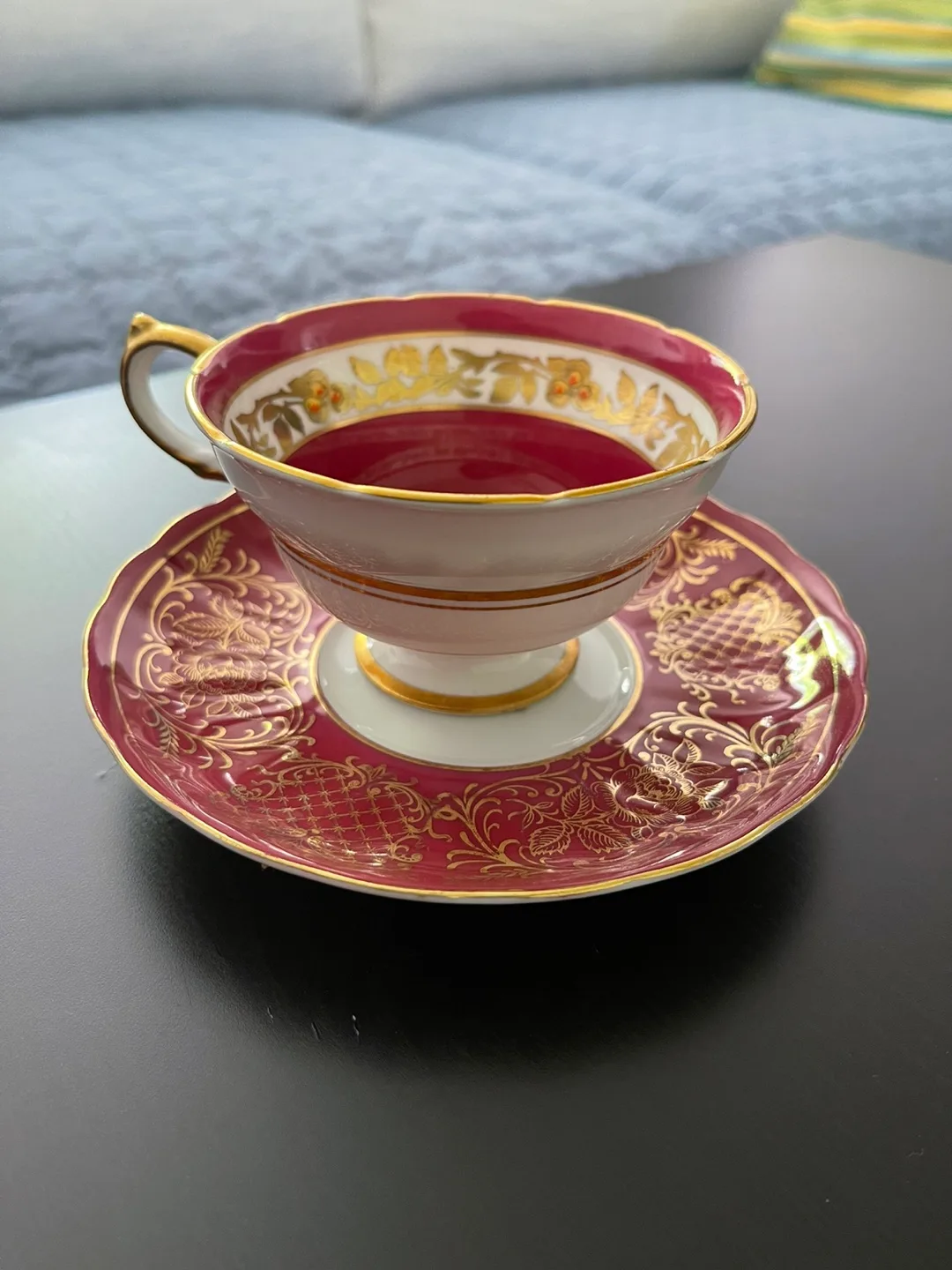Vintage Grosvenor Bone China Teacup and Saucer Set thumbnail
