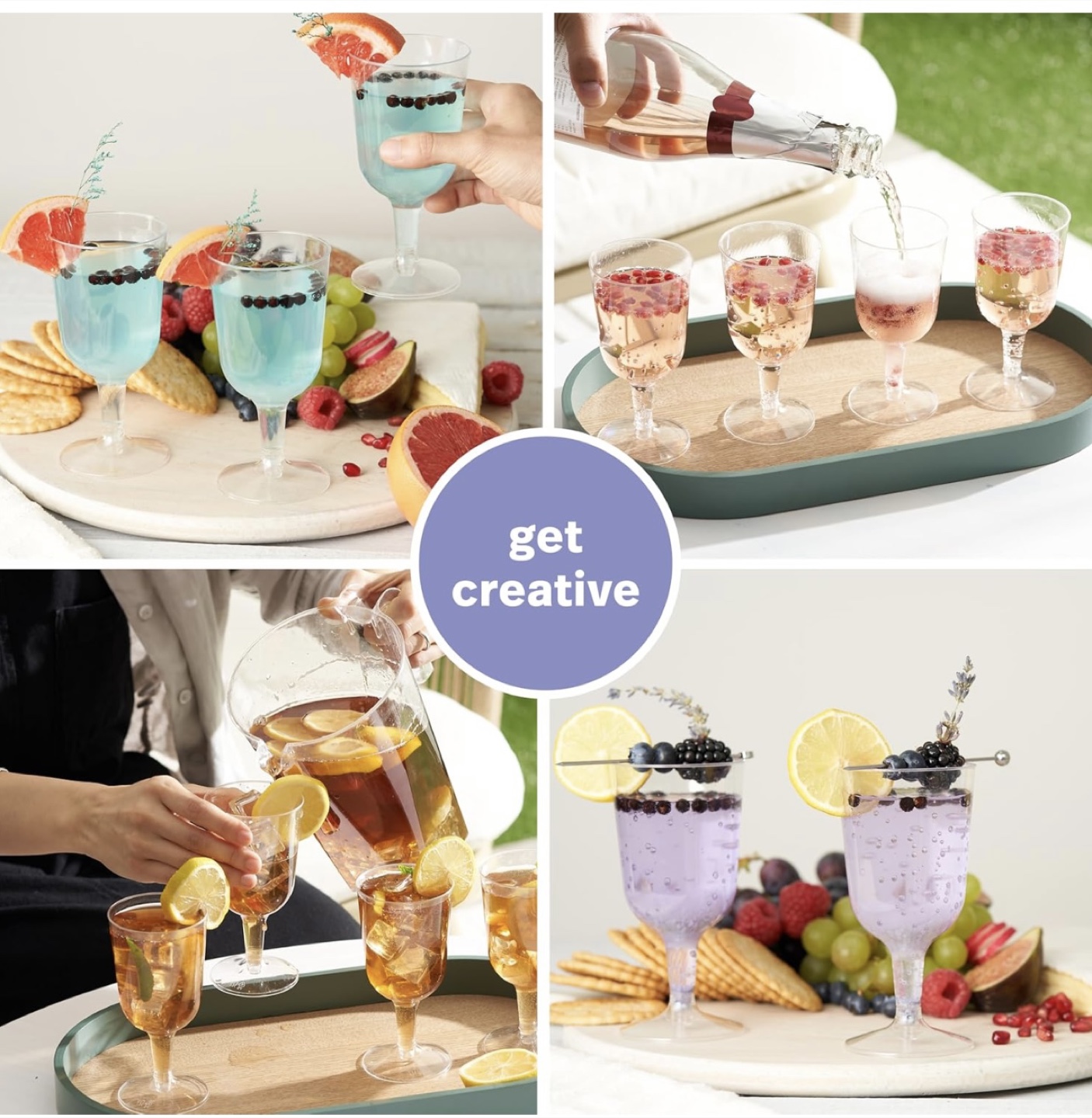 MATANA 12 Premium Plastic Wine Glasses (180ml) - photo 2