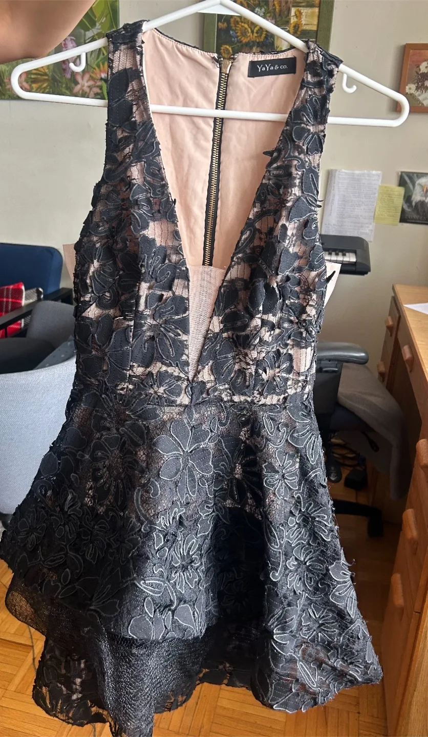 Black Lace Mini Dress thumbnail