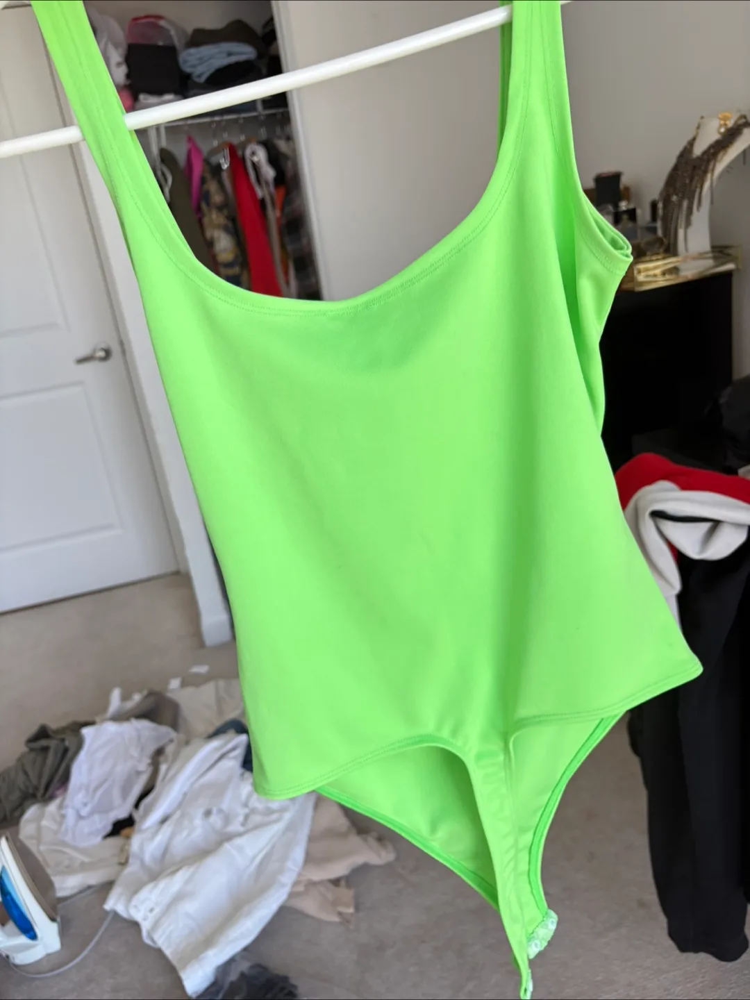 ASOS Lime Green Cut-Out Bodysuit Size 4 image indicator(3)
