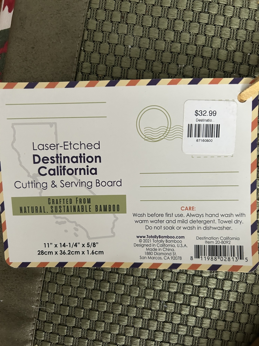 Sustainable Bamboo California Cutting & Serving Board - photo 4