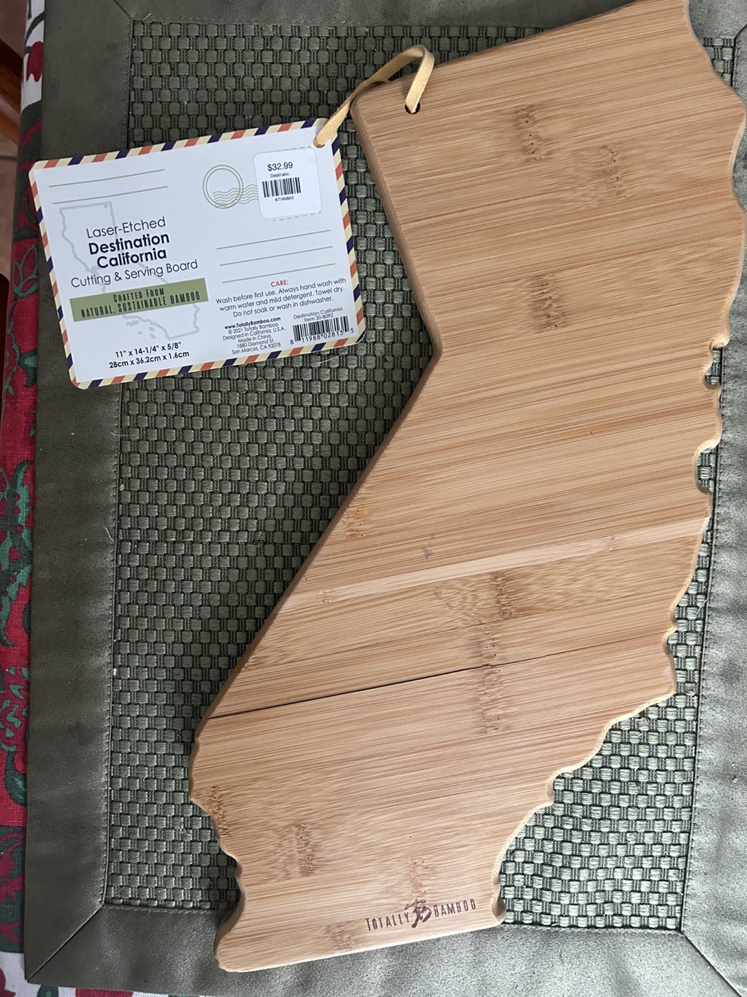 Sustainable Bamboo California Cutting & Serving Board - photo 3