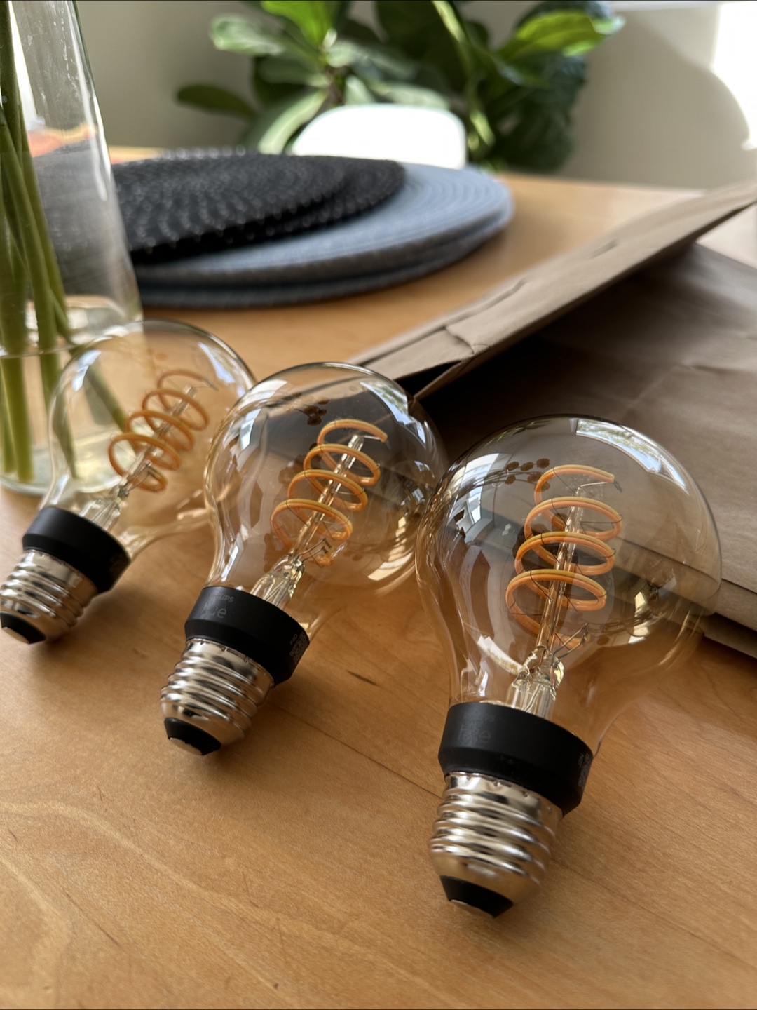 Three Philips Hue Filament Smart LED Bulbs - photo 3