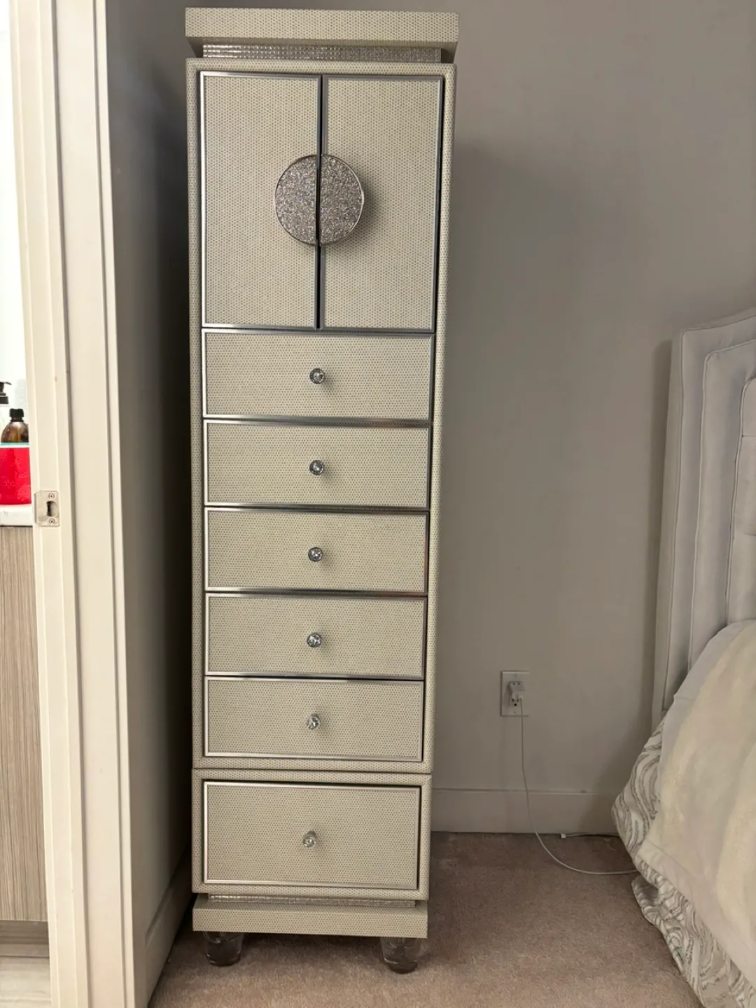Gorgeous Diamond-Accented Tall Chest of Drawers thumbnail