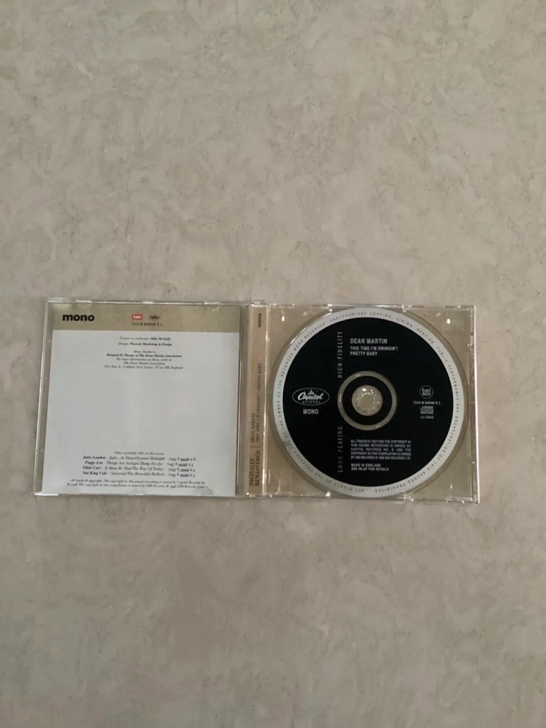 CD - DEAN MARTIN THIS TIME I’M SWINGIN/PRETTY BABY image indicator(2)