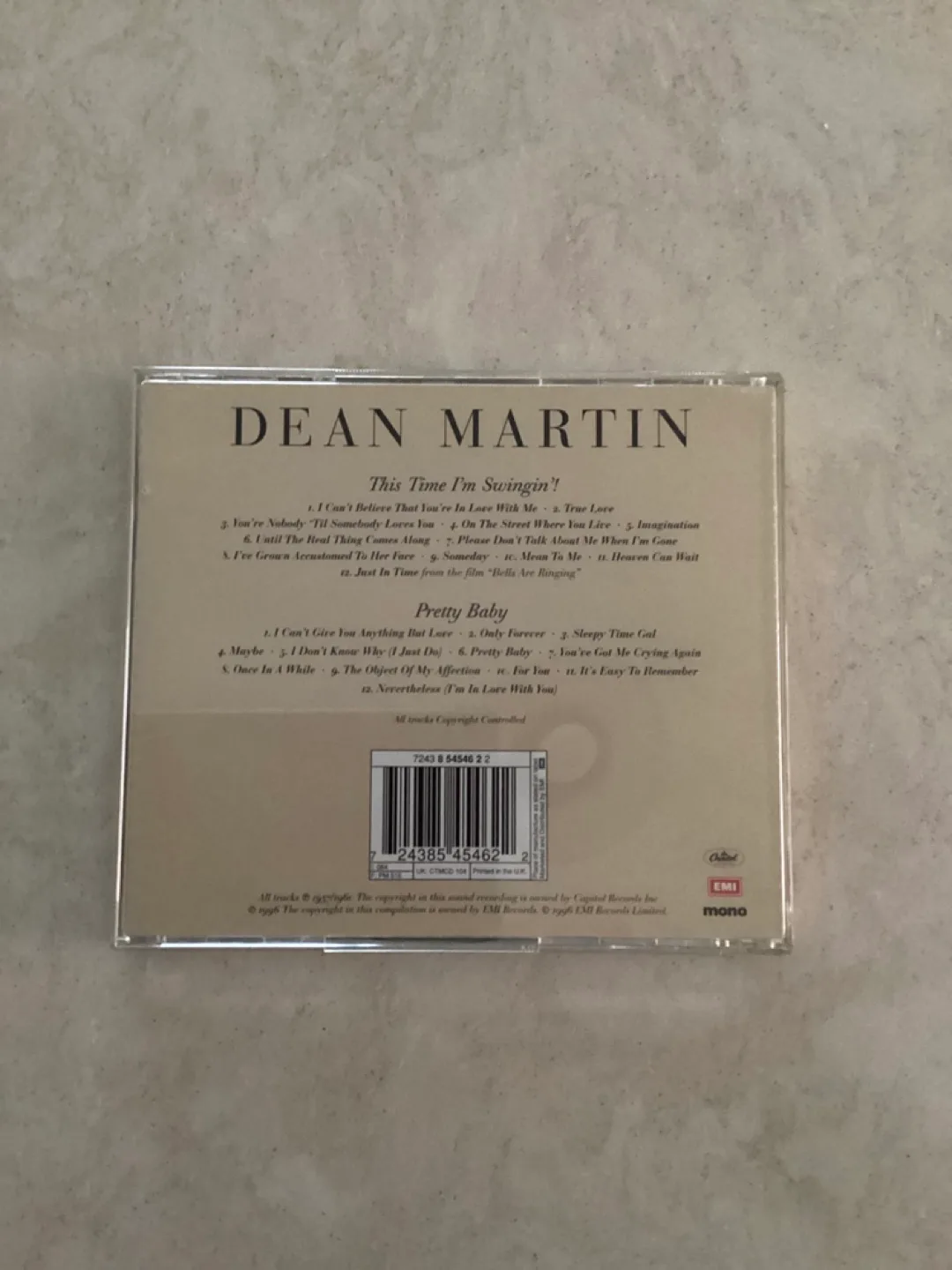 CD - DEAN MARTIN THIS TIME I’M SWINGIN/PRETTY BABY image indicator(3)