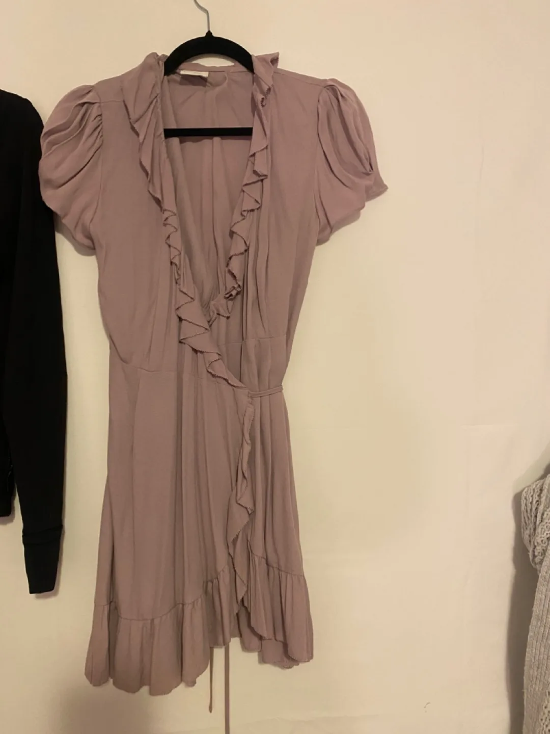 Sunday Best Lilac Wrap Mini Dress Size Small thumbnail