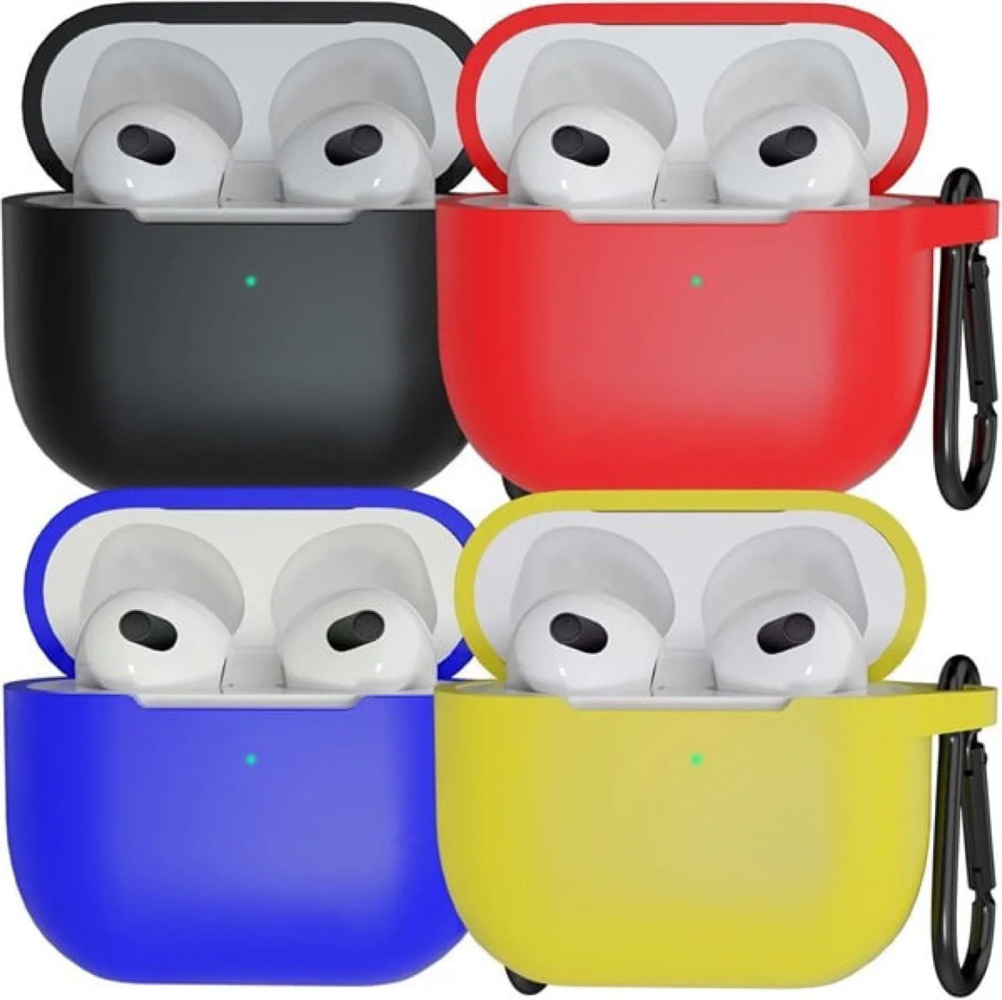 Kanya Cover for AirPods 3 Case with Keychain, 4 Packs thumbnail