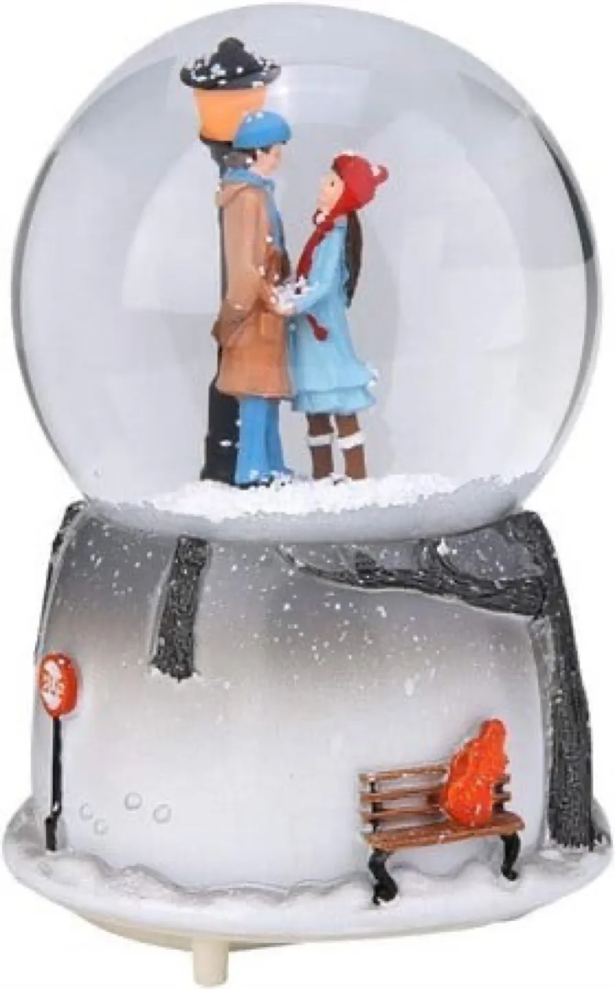 Romantic Couple Snow Globe Music gift Box thumbnail