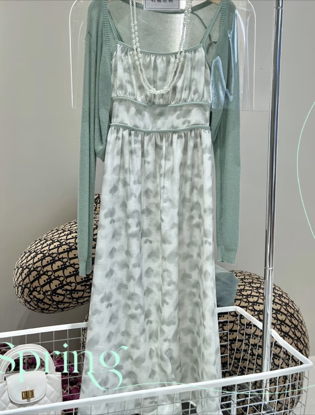 Sage Green Sleeveless Midi Dress