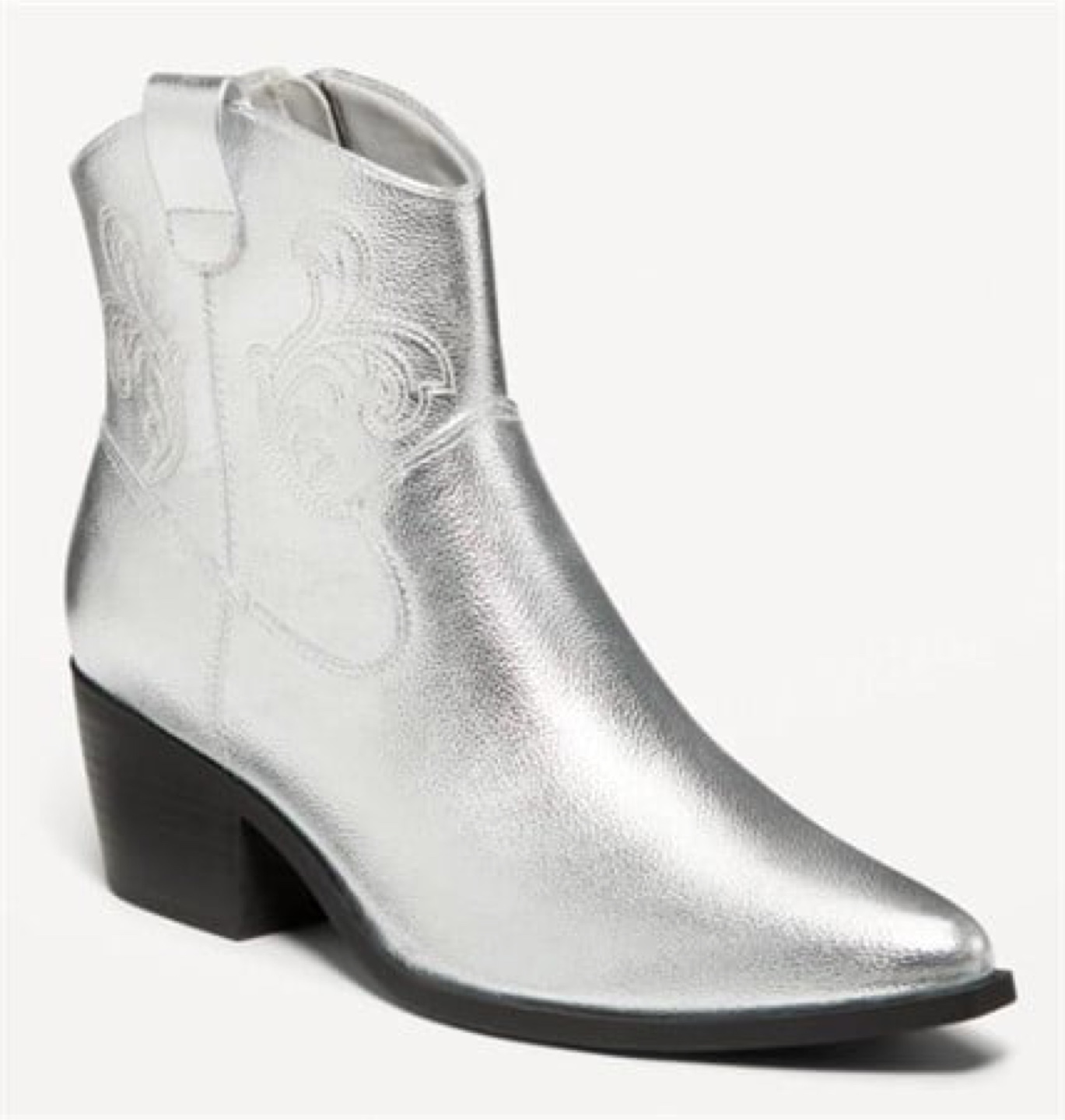 Silver faux leather Old Navy Western Boots