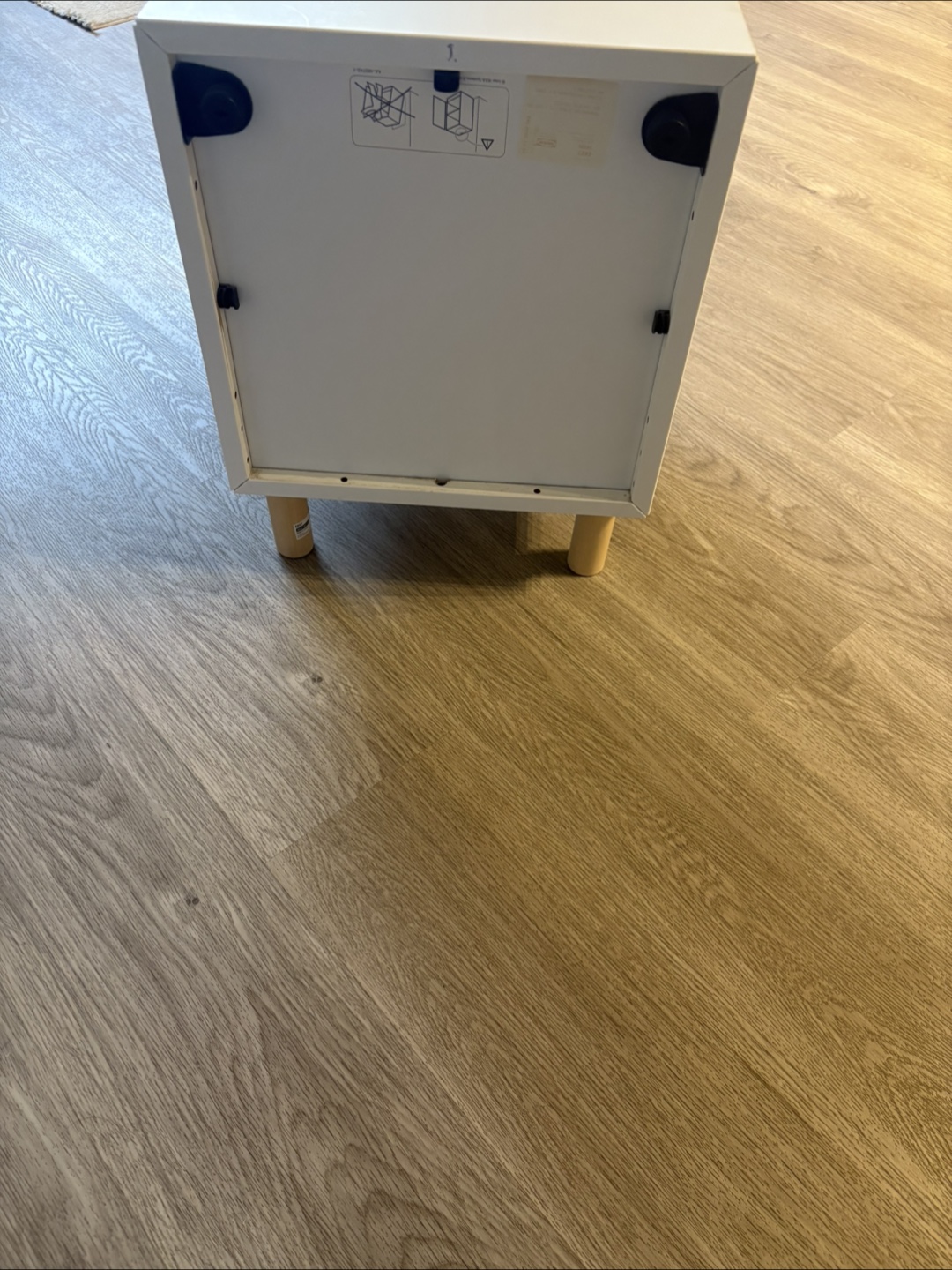 IKEA EKET White Cube Nightstand with Wooden Legs - photo 4