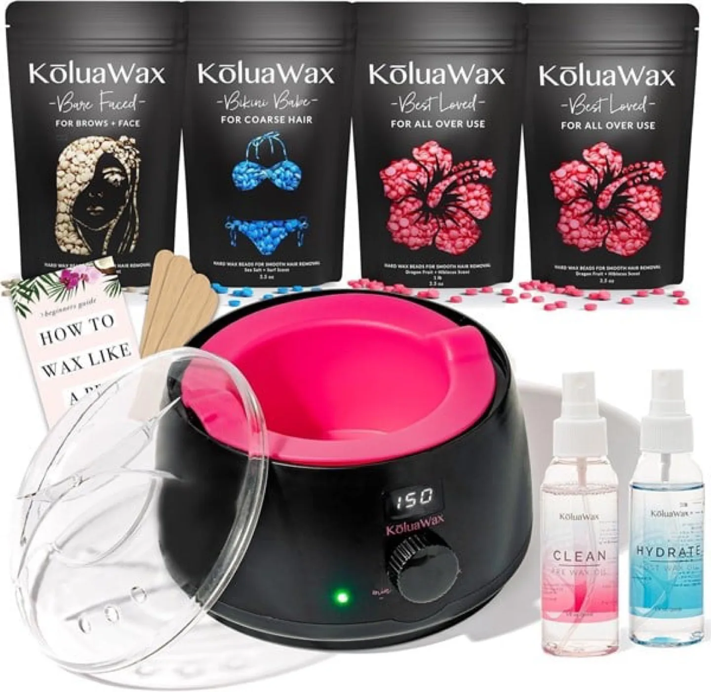 KoluaWax Hard Wax Beads Kit with Wax Warmer thumbnail