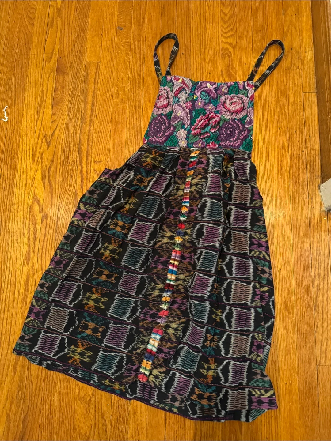 Unique Mexican Floral Woven Dress thumbnail