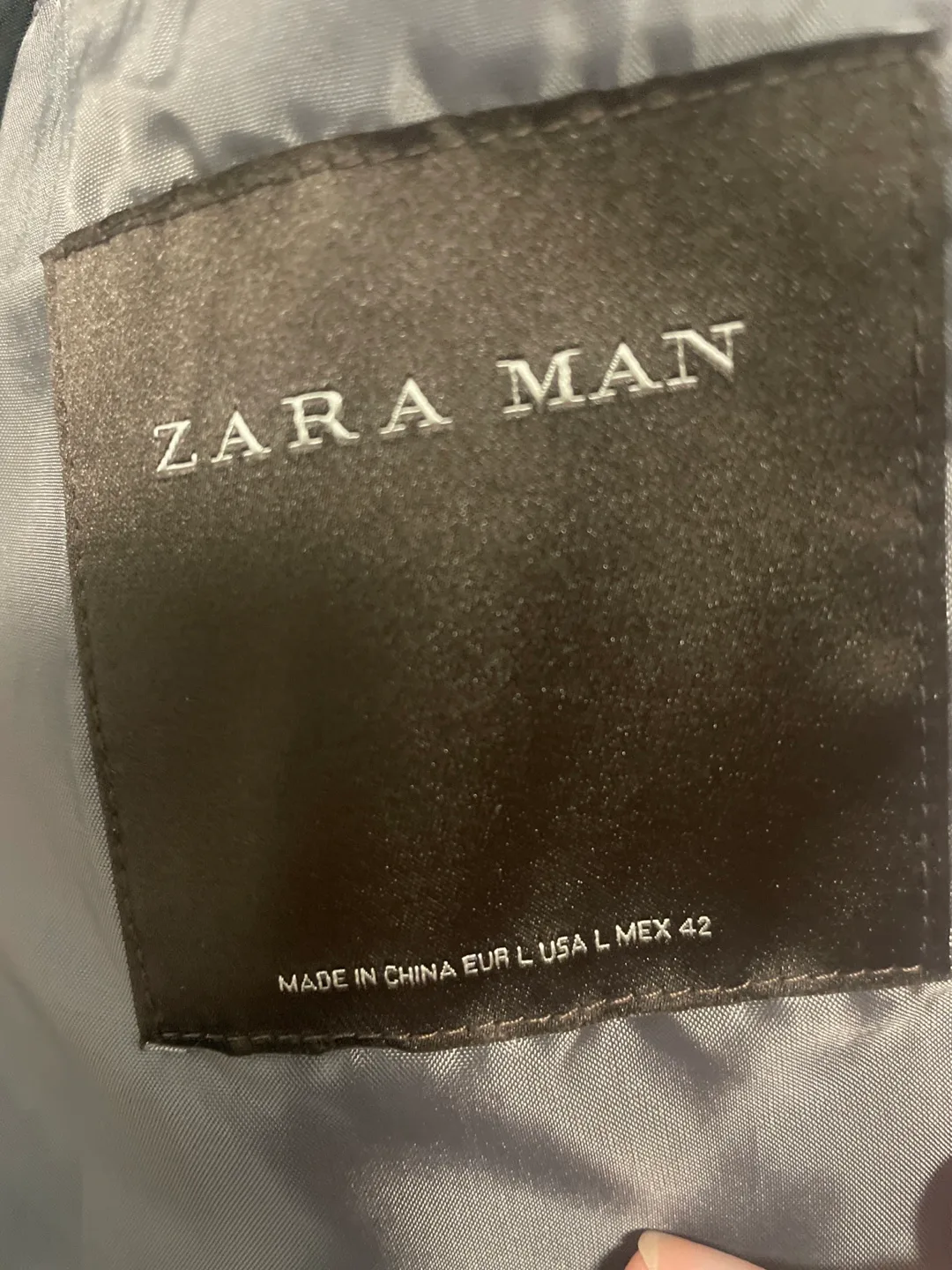Zara Man Bomber Lighter Black Jacket Size Large thumbnail